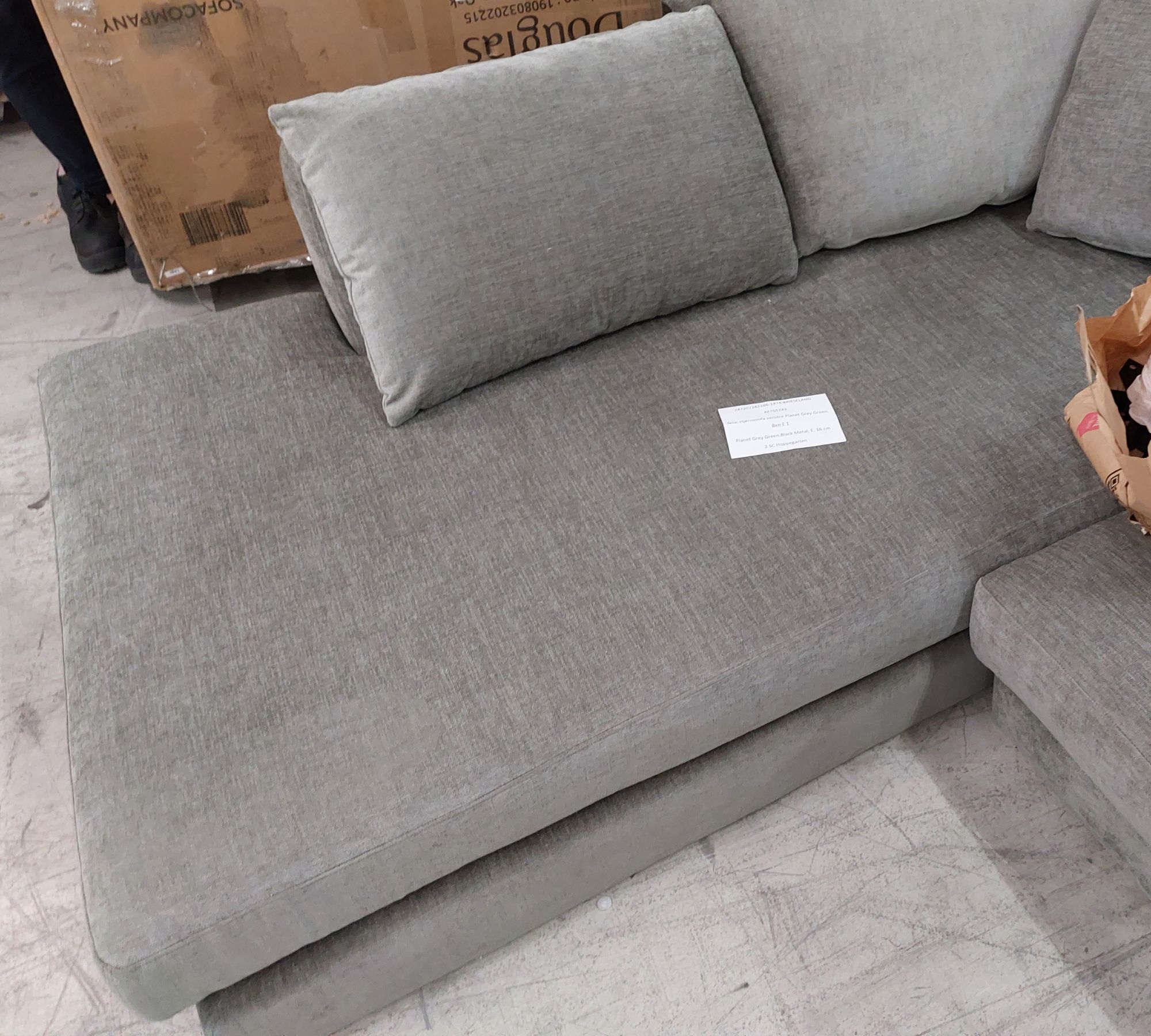 Noa Ecksofa Récamiere Links Planet Grey Green