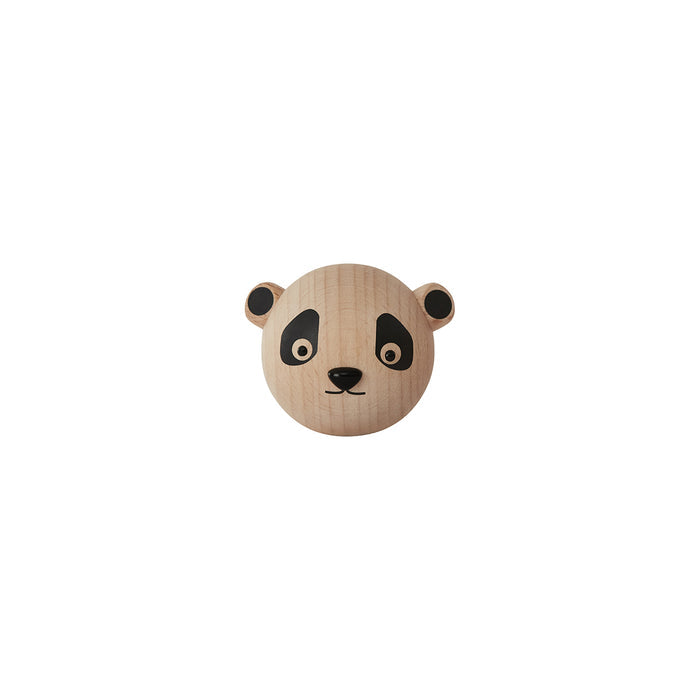 Panda Haken Holz Natur Mini