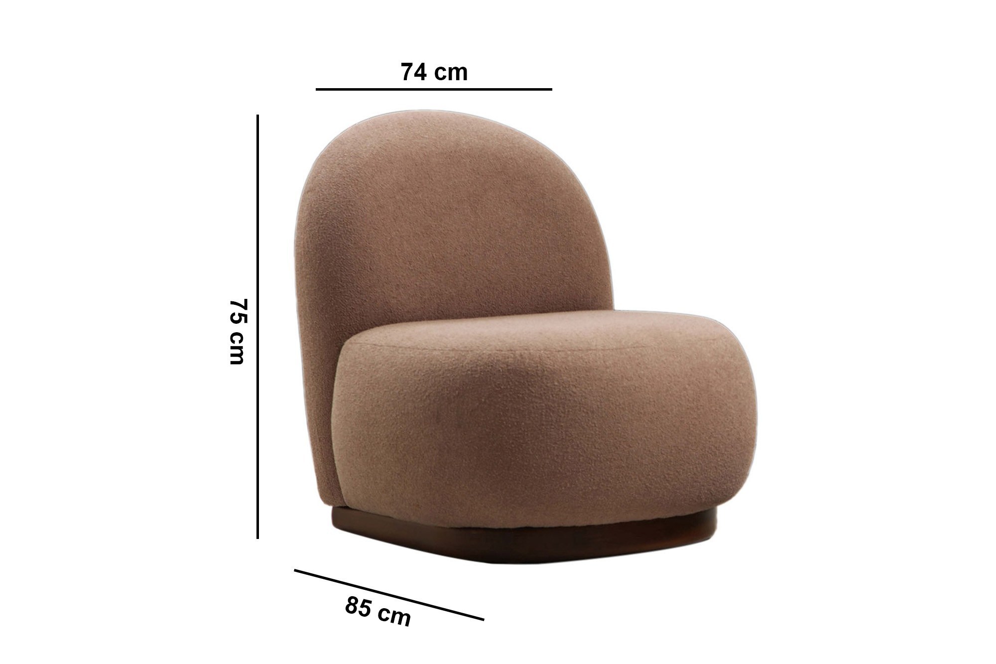 Tina Armchair Cappuccino Brown