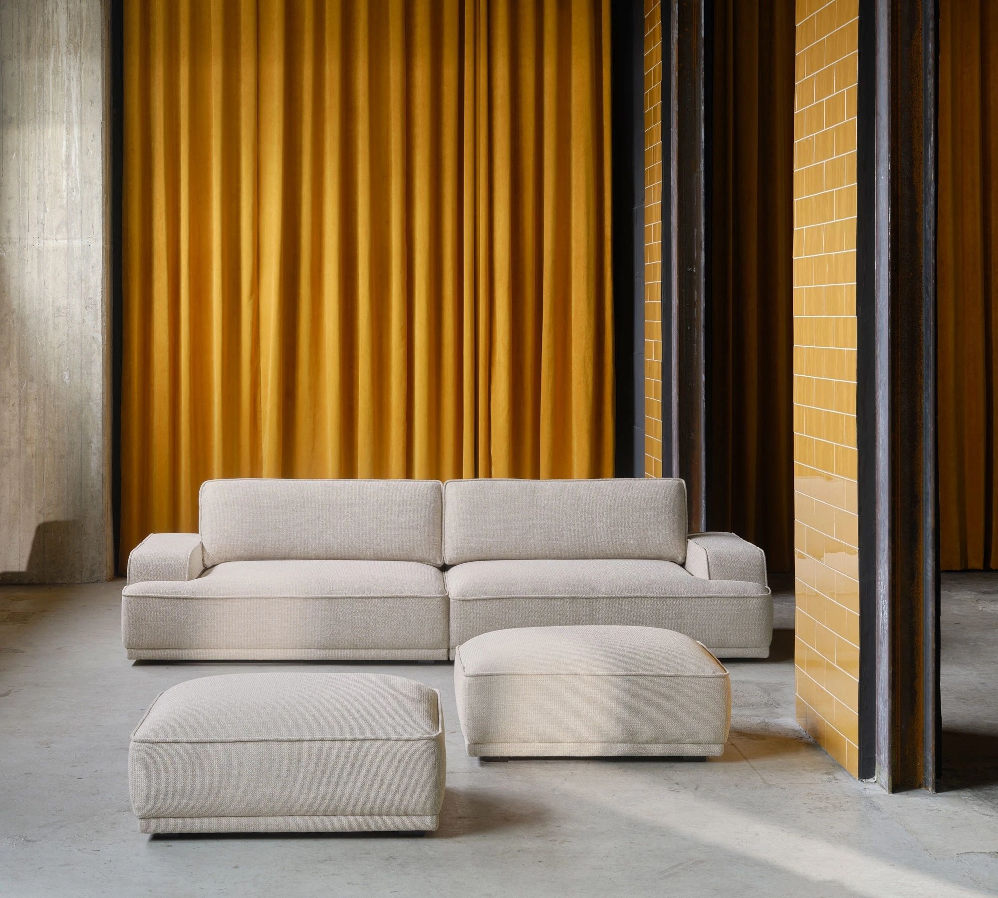 Leonora Sofa 3,5-Sitzer Nola Sand