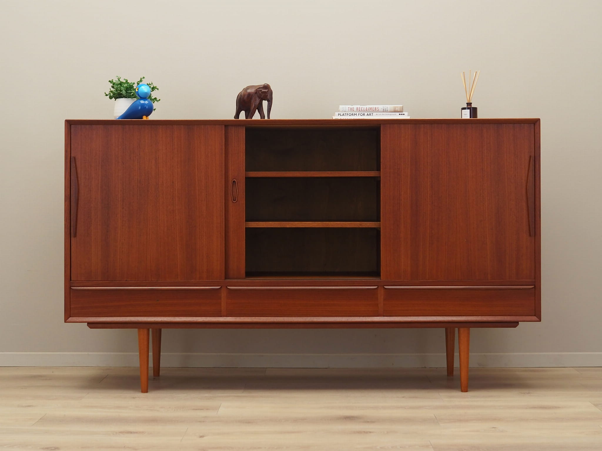 Vintage sideboard teak brown 1960s