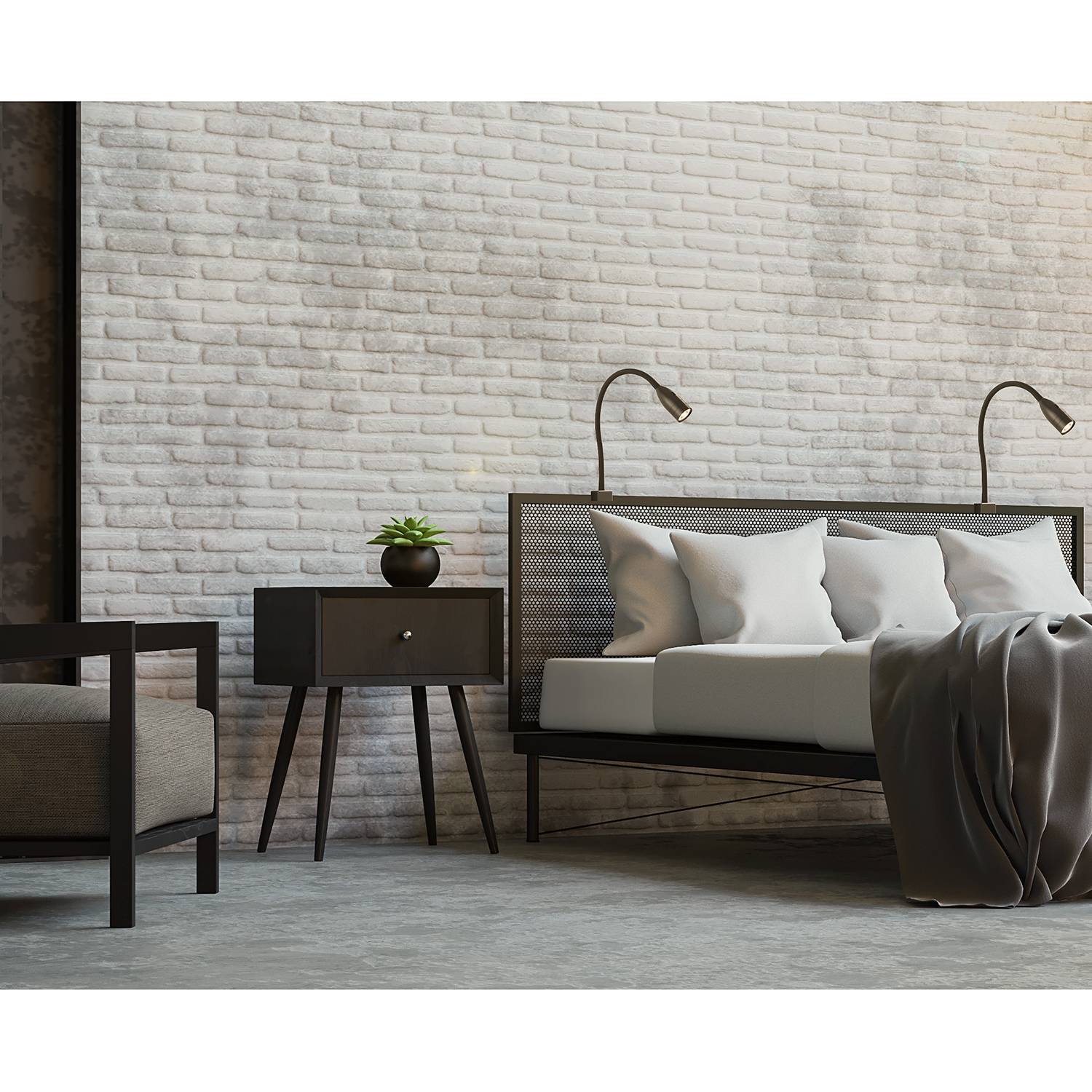 LED-Wandleuchte Maripa II Schwarz