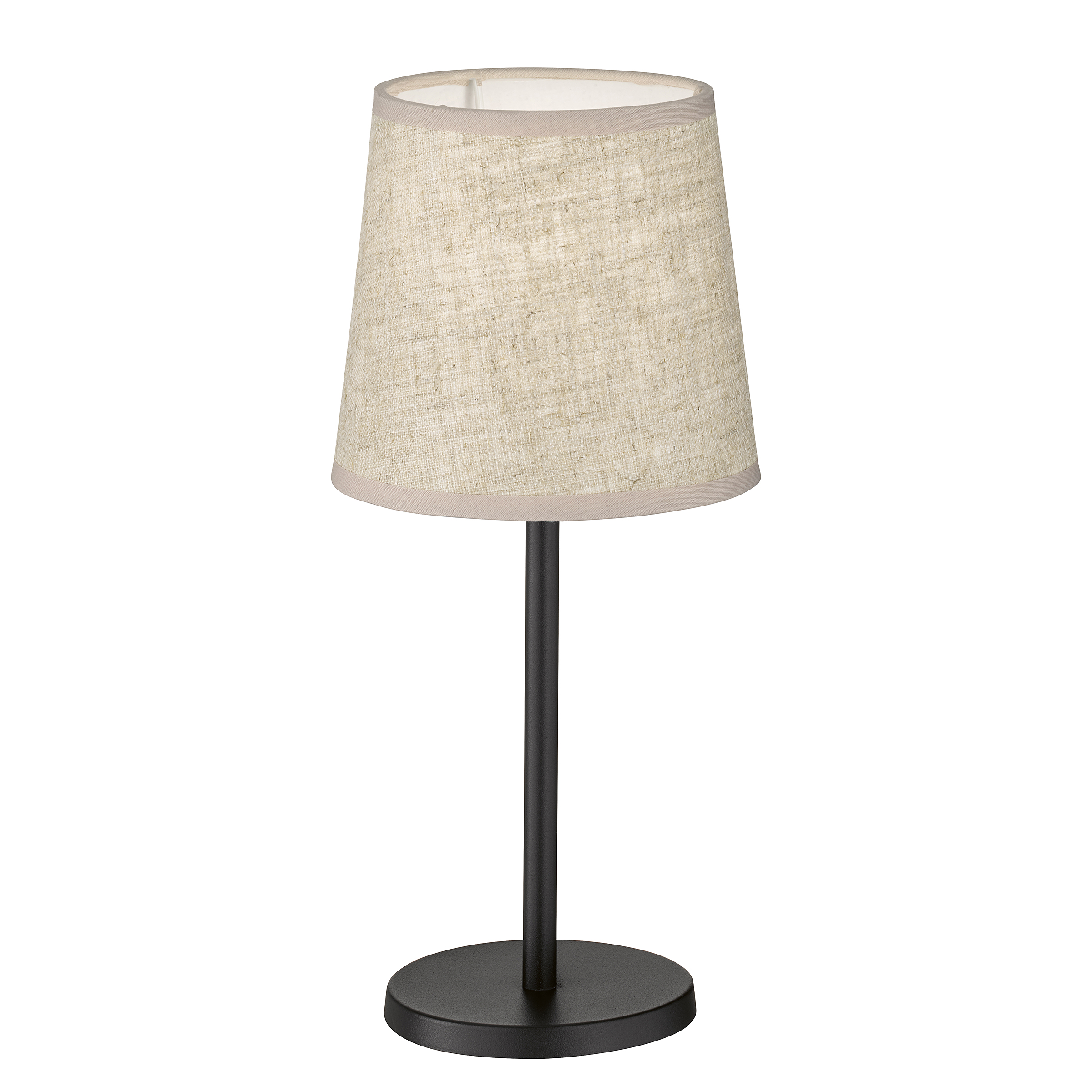 Rimini Tischleuchte Eisen Schwarz Beige