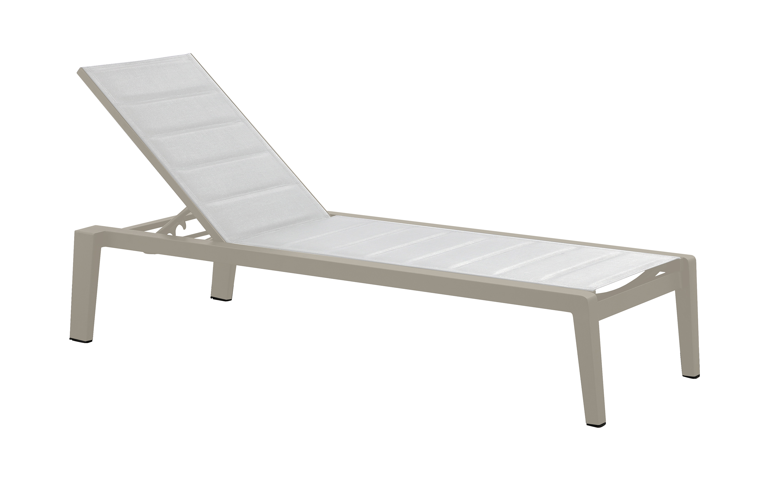 Emoti deck chair metal textile cream