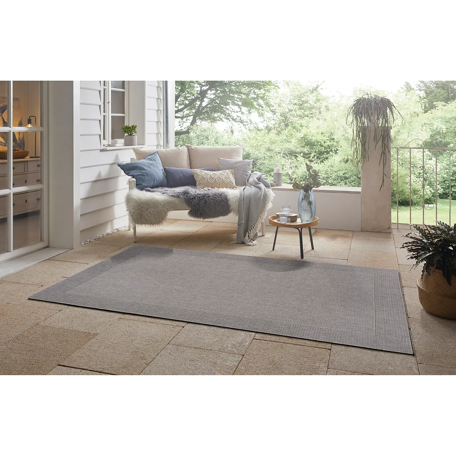 Vena In-/Outdoorteppich Grau