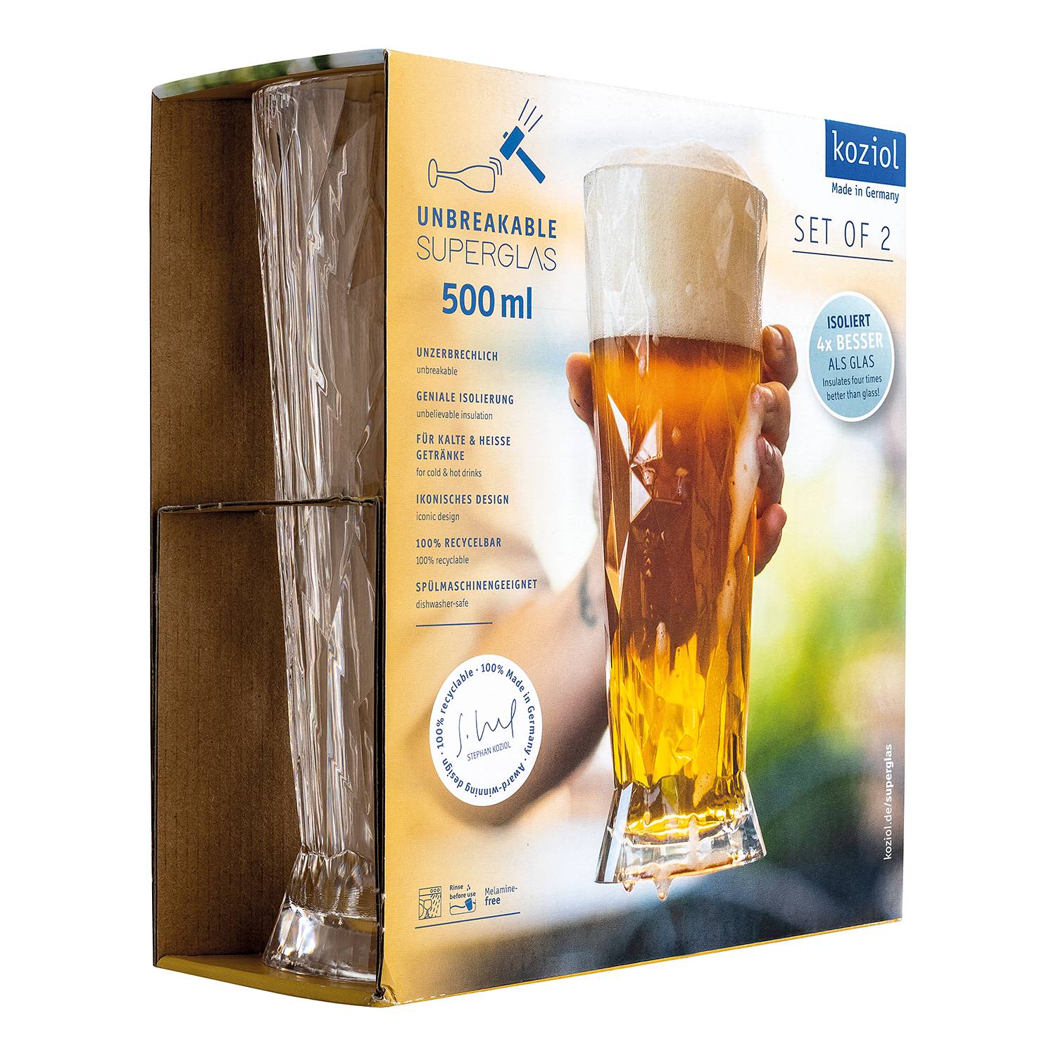 2x Club No. 11 Superglass Set 0.5 L Crystal Clear