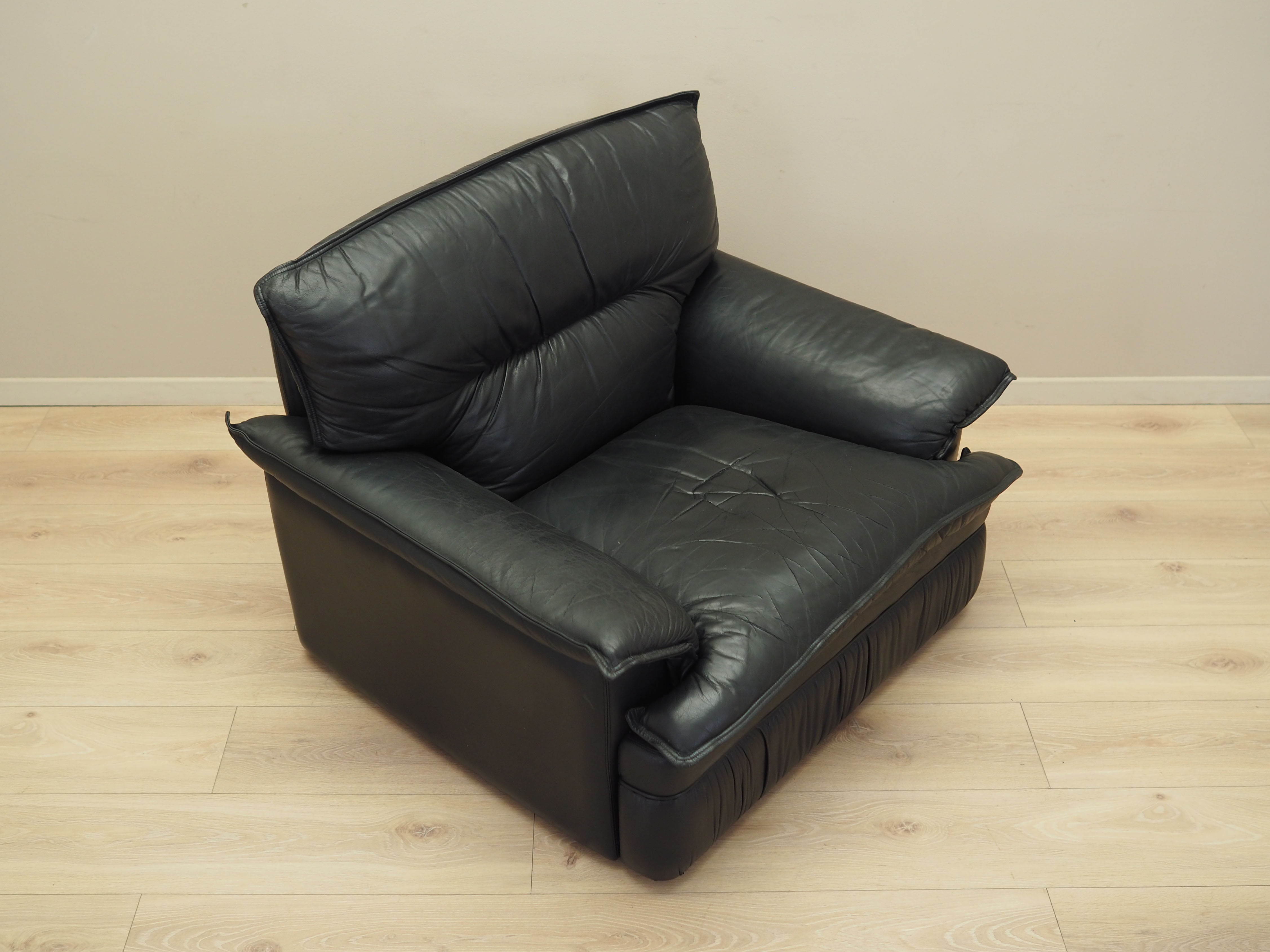 Armchair Leather Black 1960s
