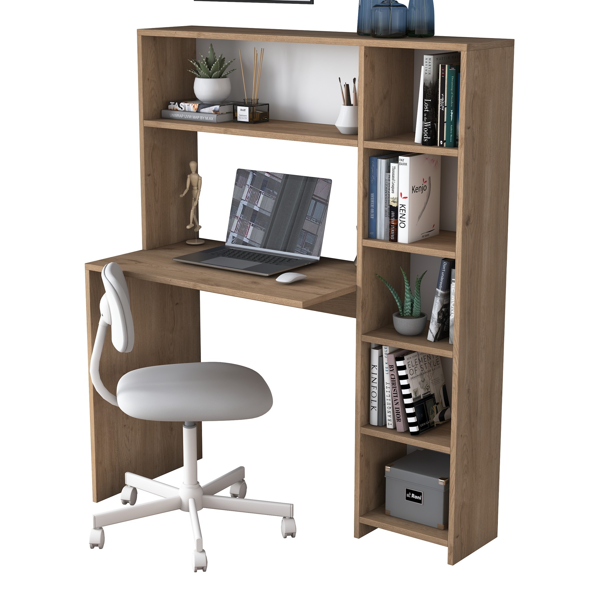 Desk with shelf Brown