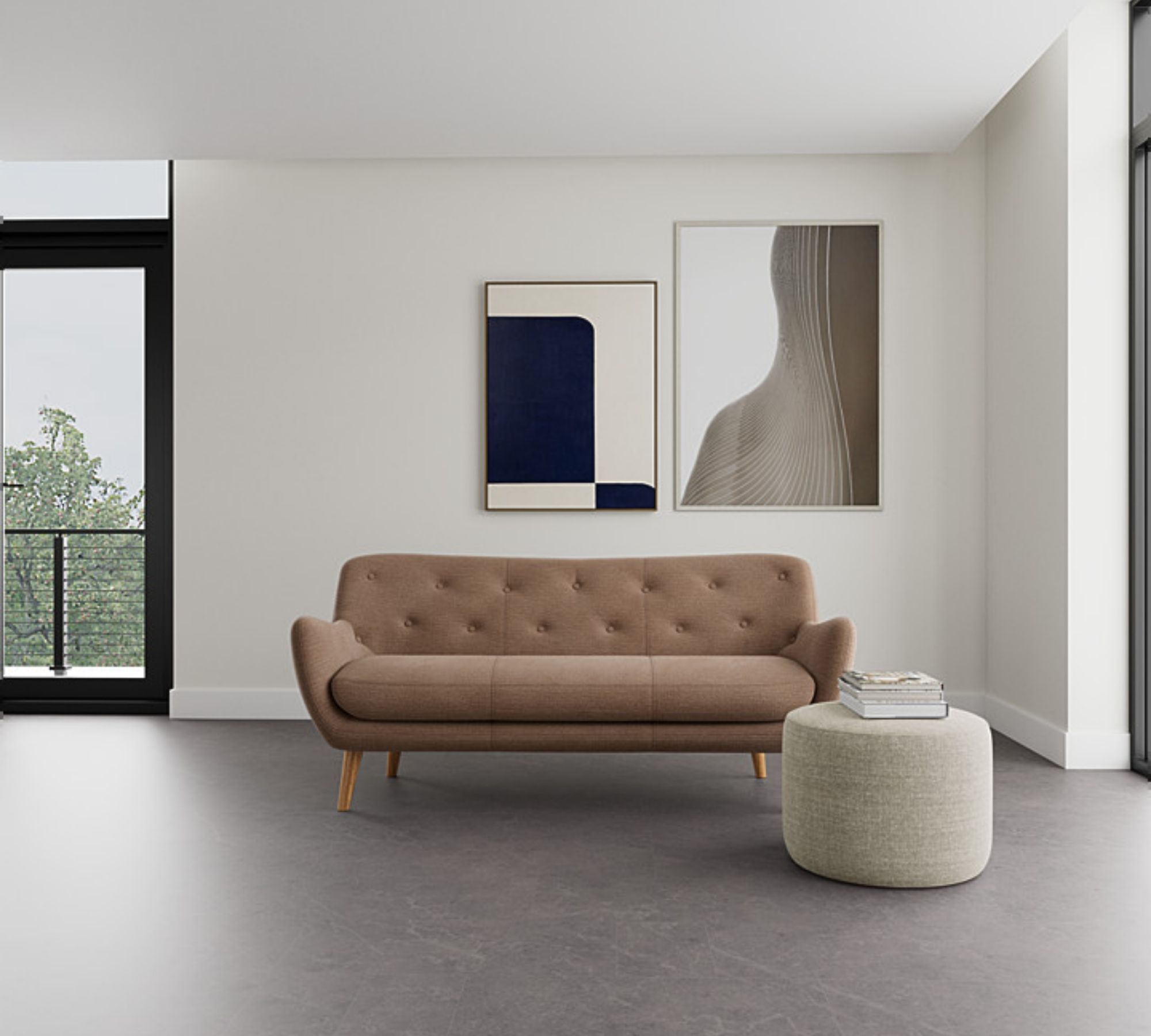 Herman Sofa 3-Sitzer Aulla Caramel