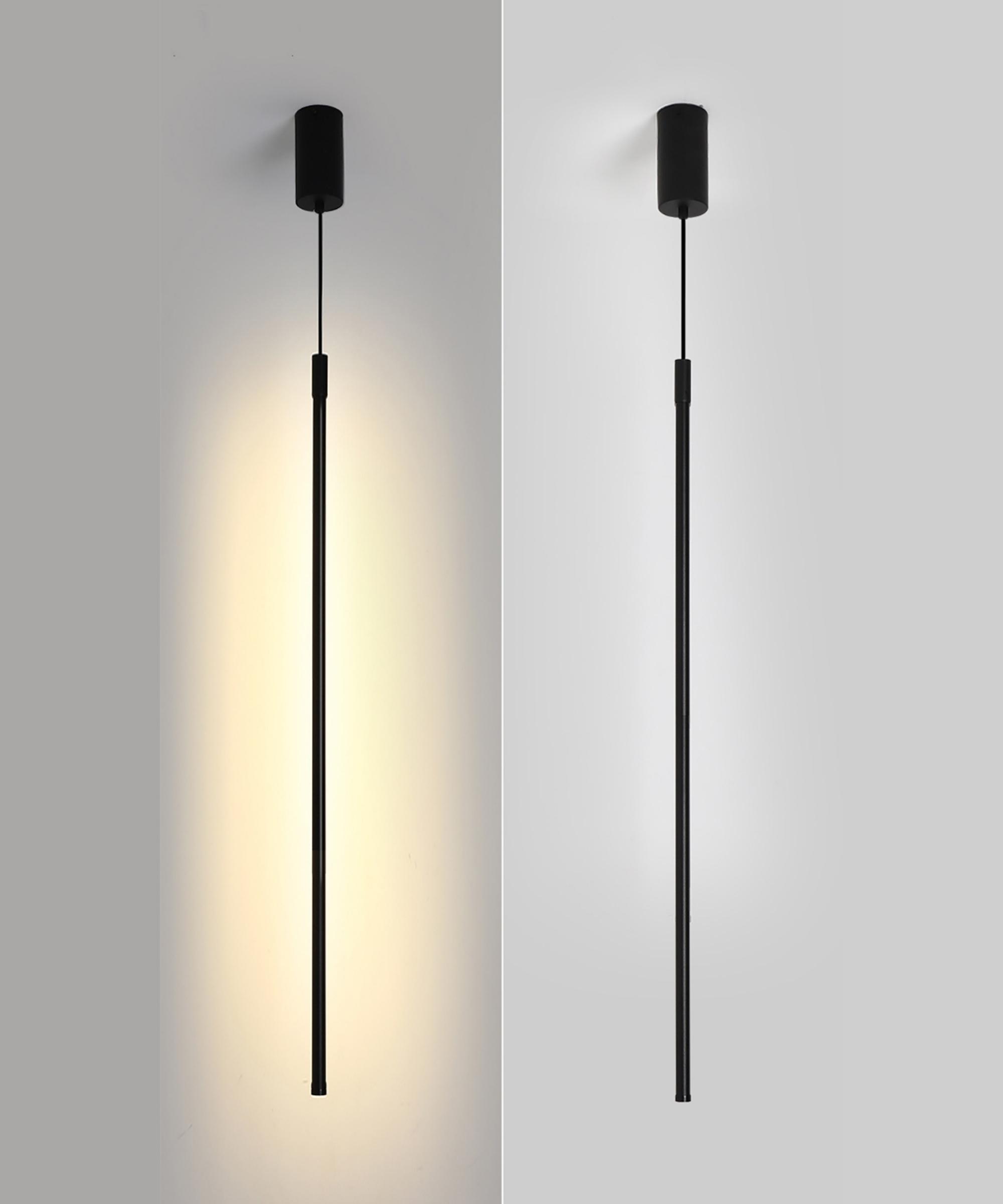 2x Minimalistische LED Hängeleuchte HYPNOS classic Schwarz