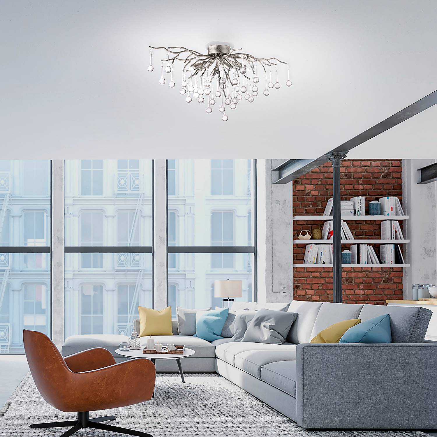 Icicle Deckenleuchte Aluminium Stahl 4-flammig