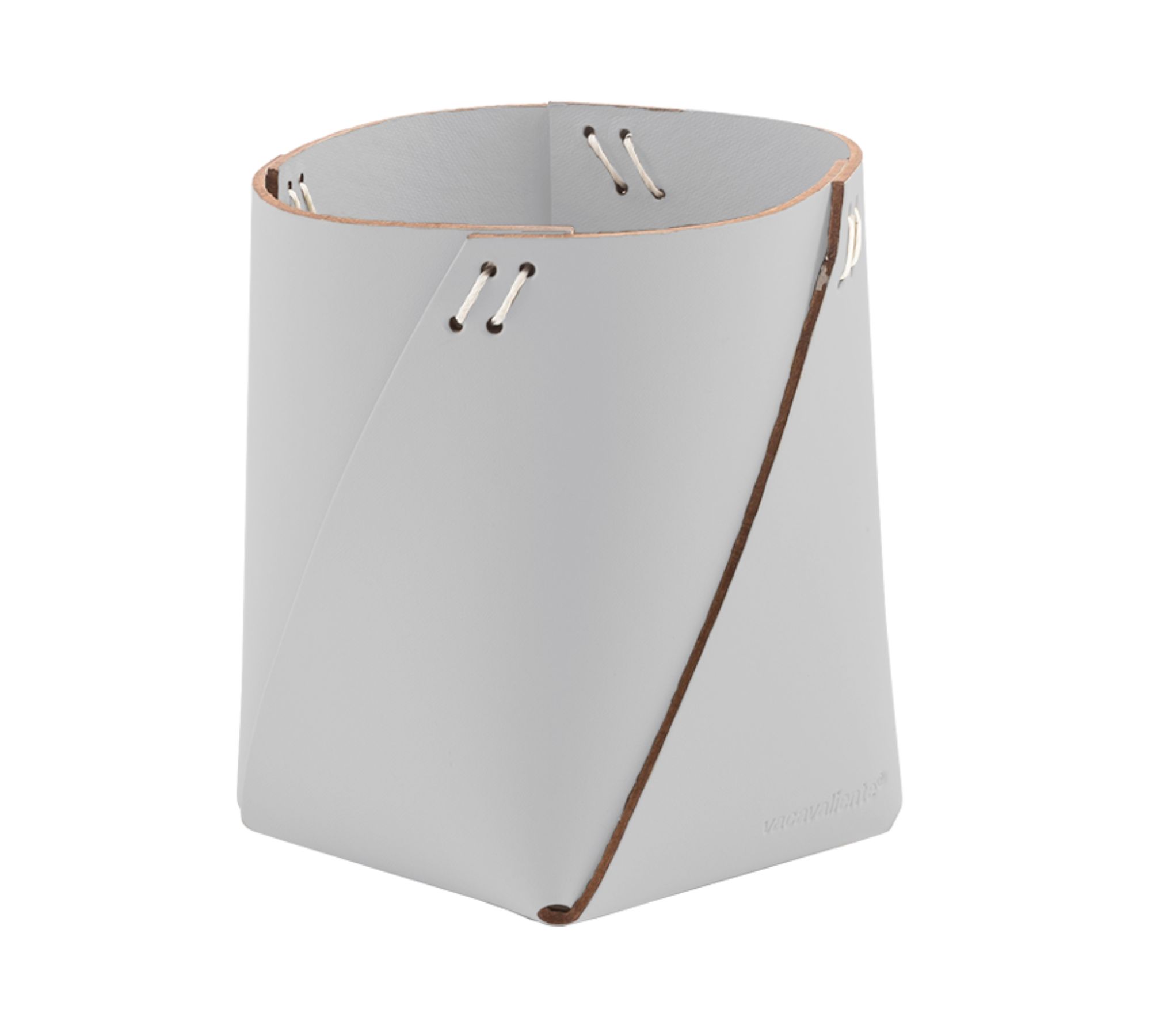 Stiftehalter 100% Recyceltes Leder Grau
