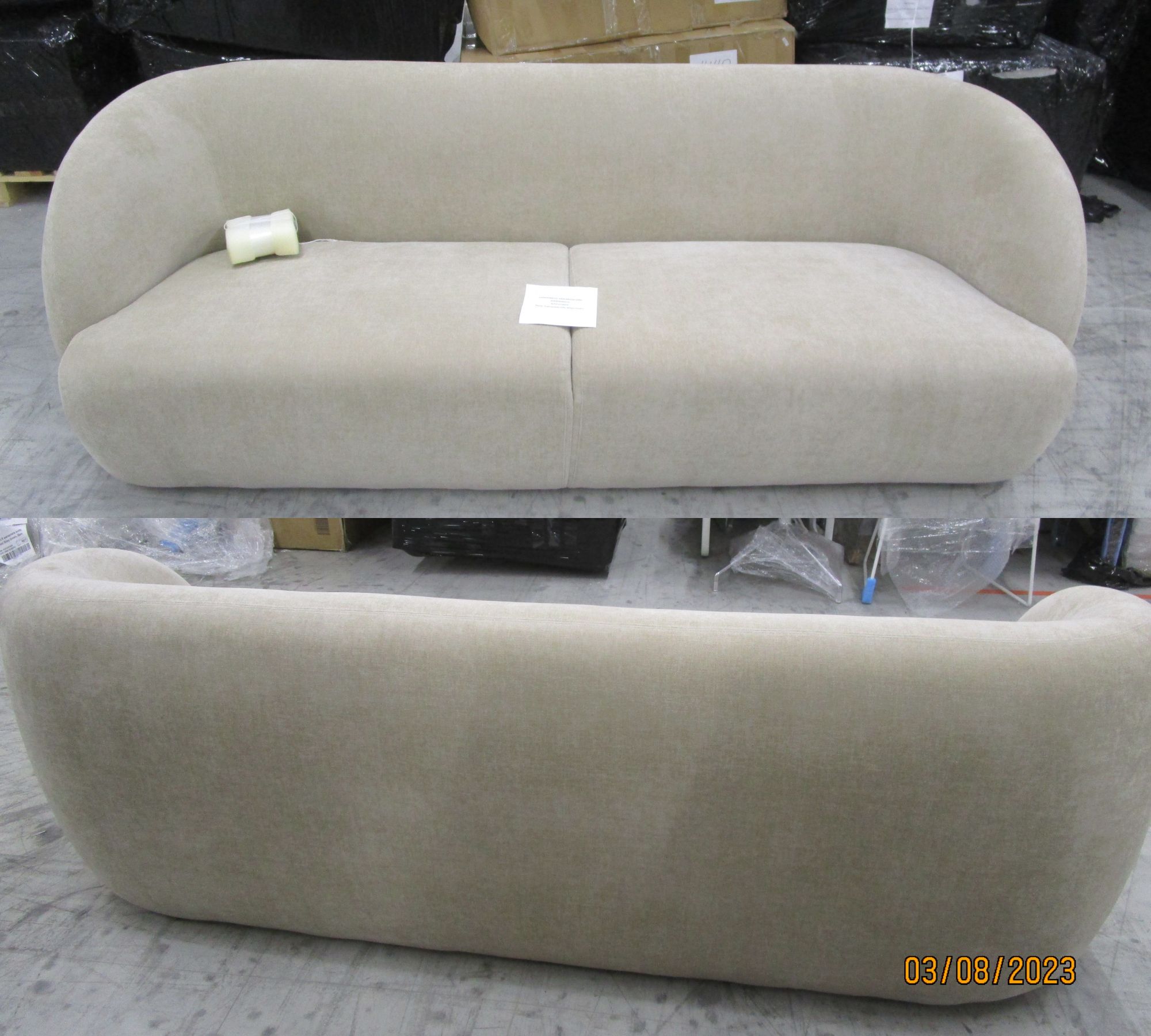 Design-Award-Winning Paula Sofa 3-Sitzer Danny Cream