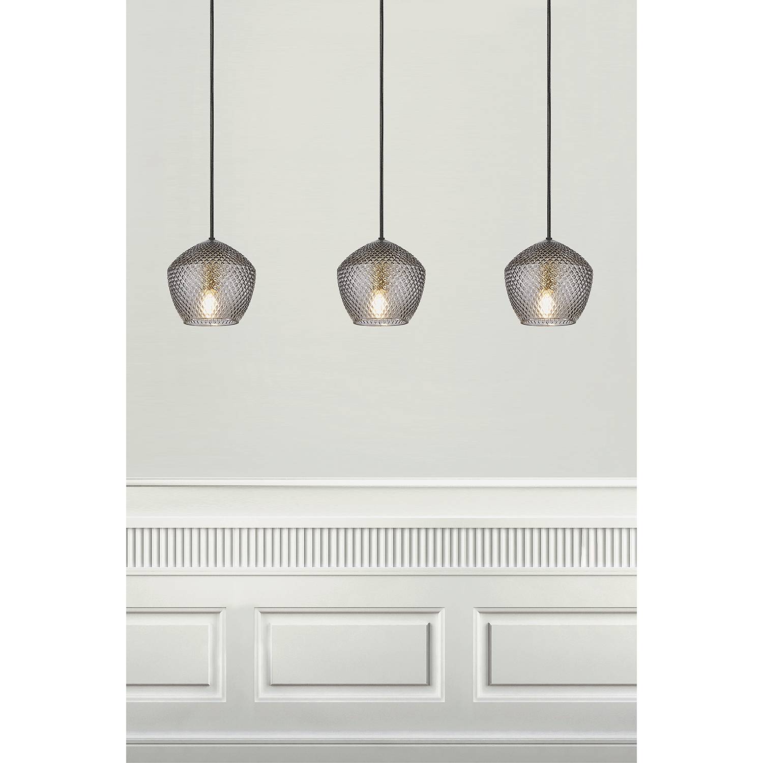 Orbiform I Pendelleuchte Rauchglas Stahl 1-flammig