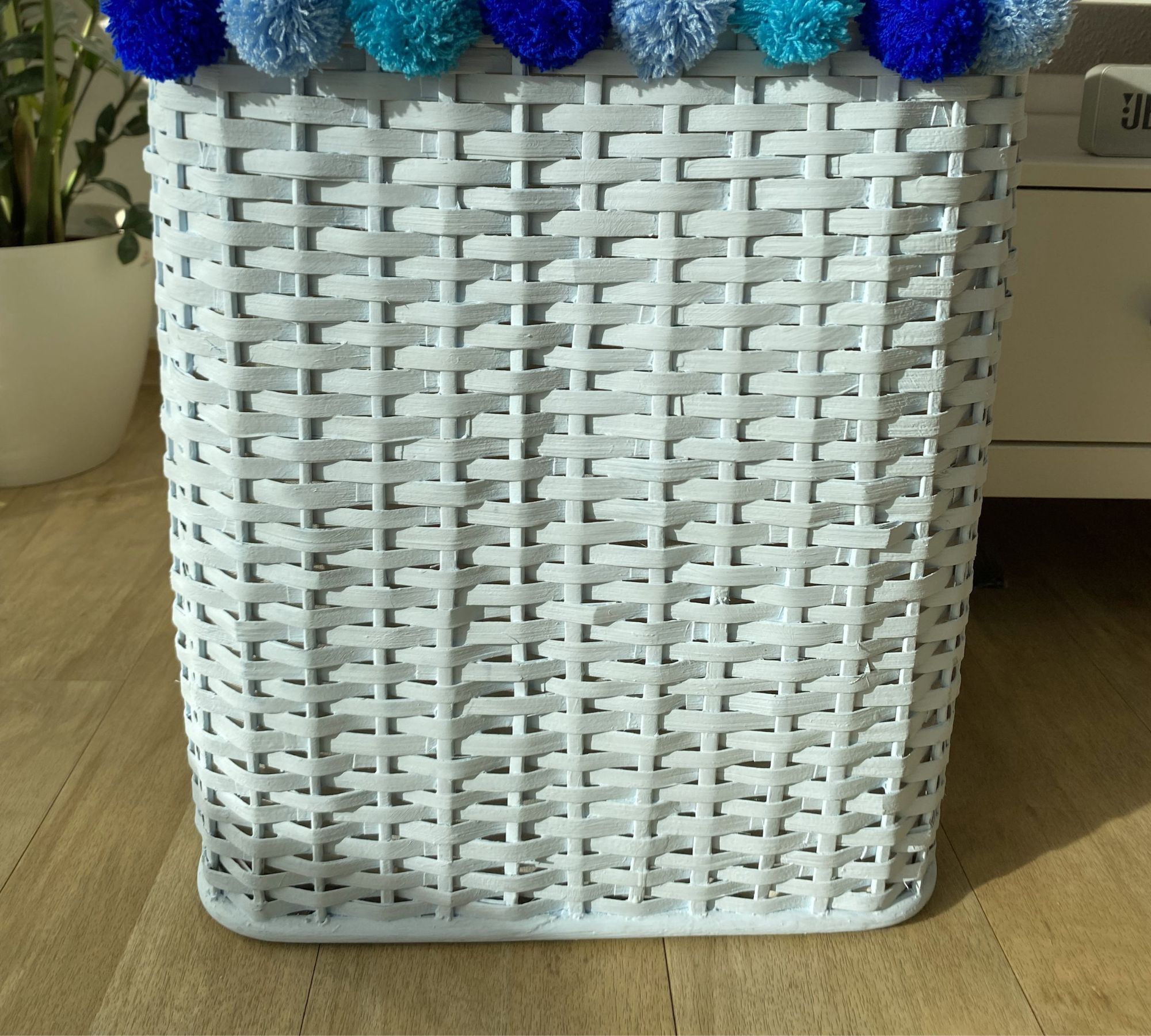 Aufbewahrungskorb Bambus Blau