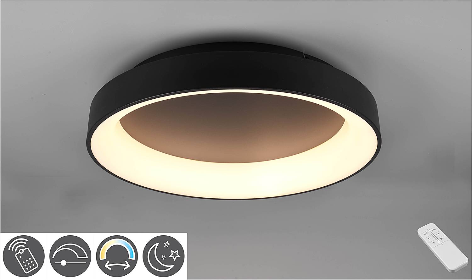 Girona LED-Deckenleuchte Polyacryl Eisen 1-flammig
