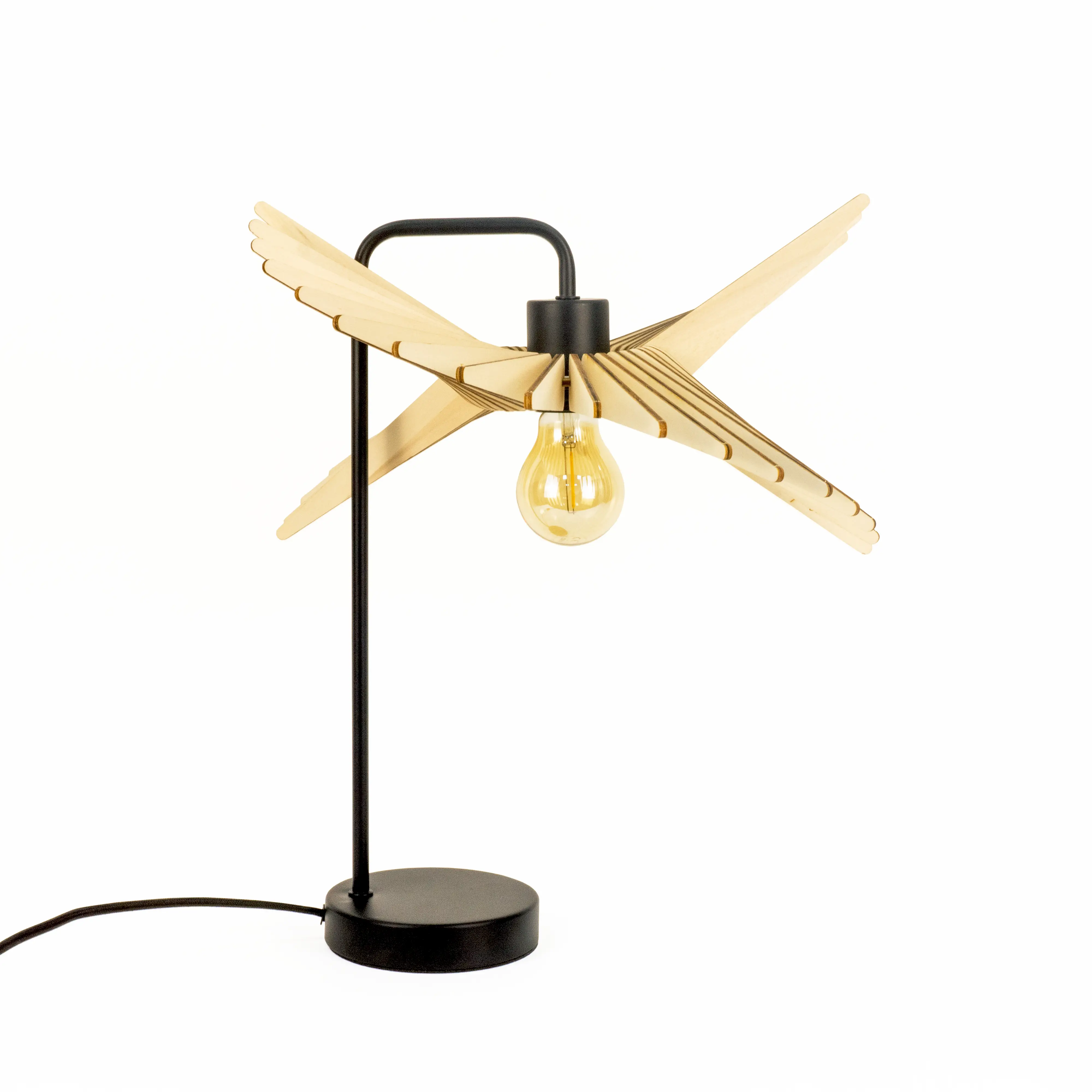 Alba Tischlampe Holz 38cm