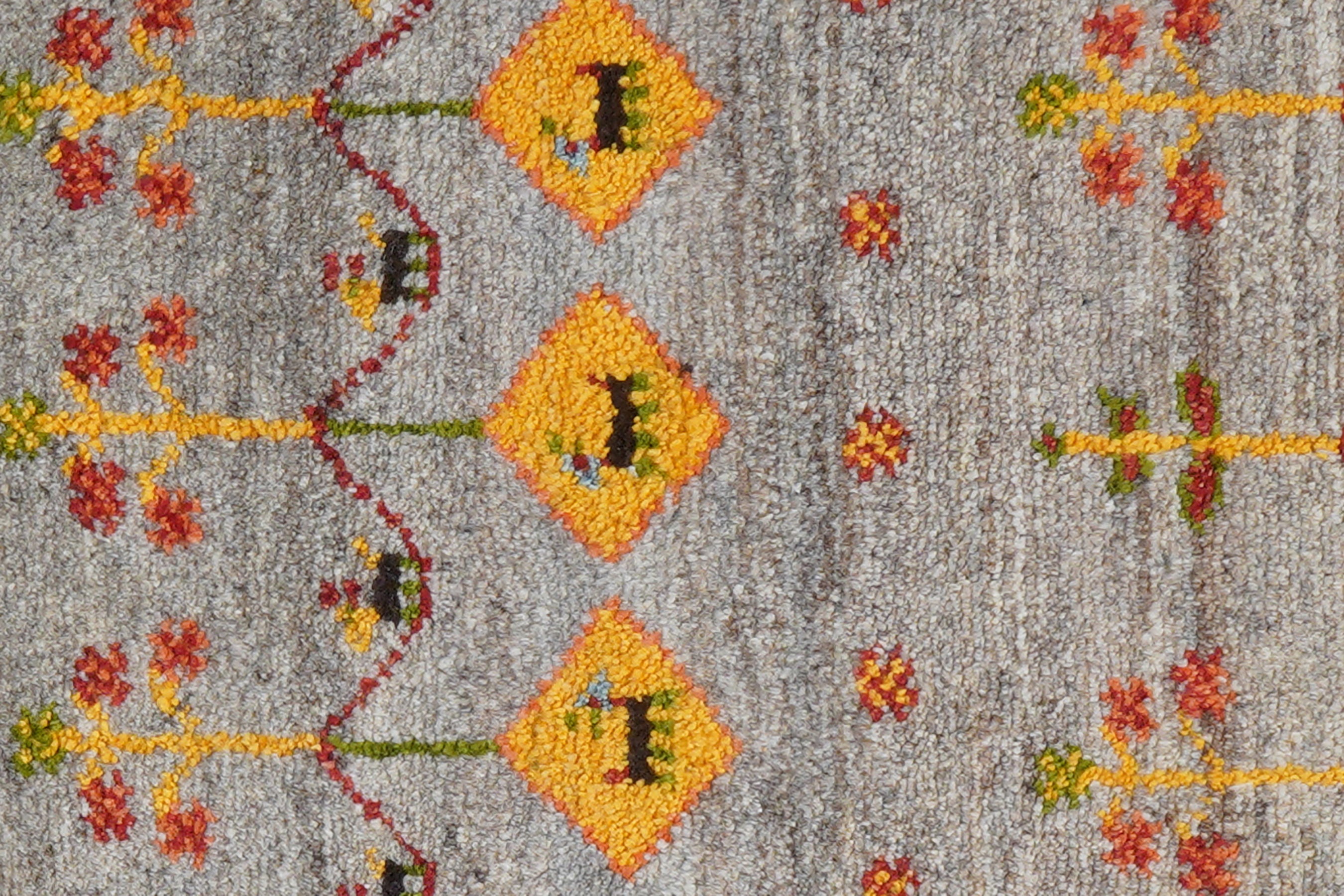 Gabbeh rug wool grey