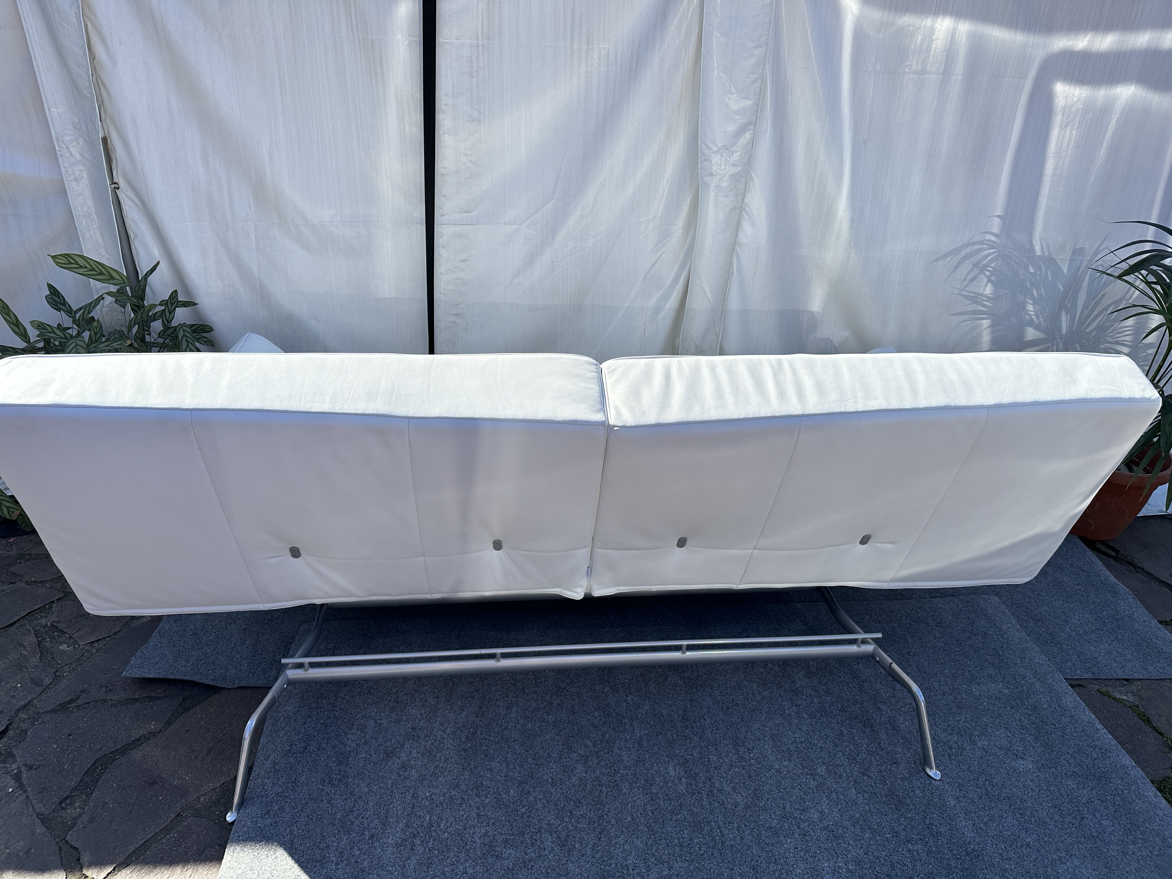 Smala Sofa Leder Weiß