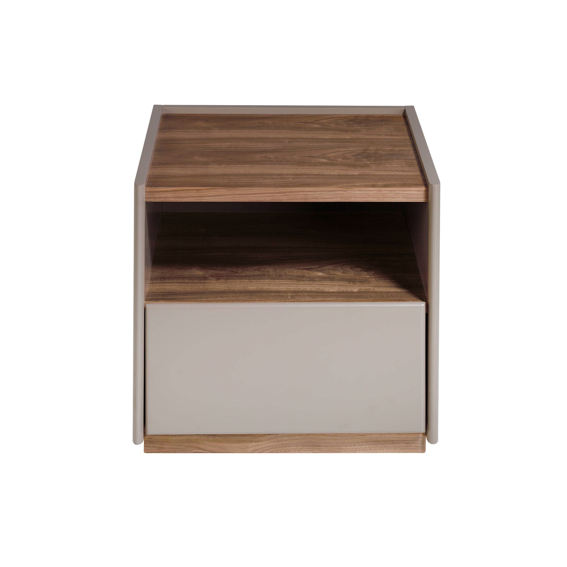 Beistelltisch Walnussfurnier Grau