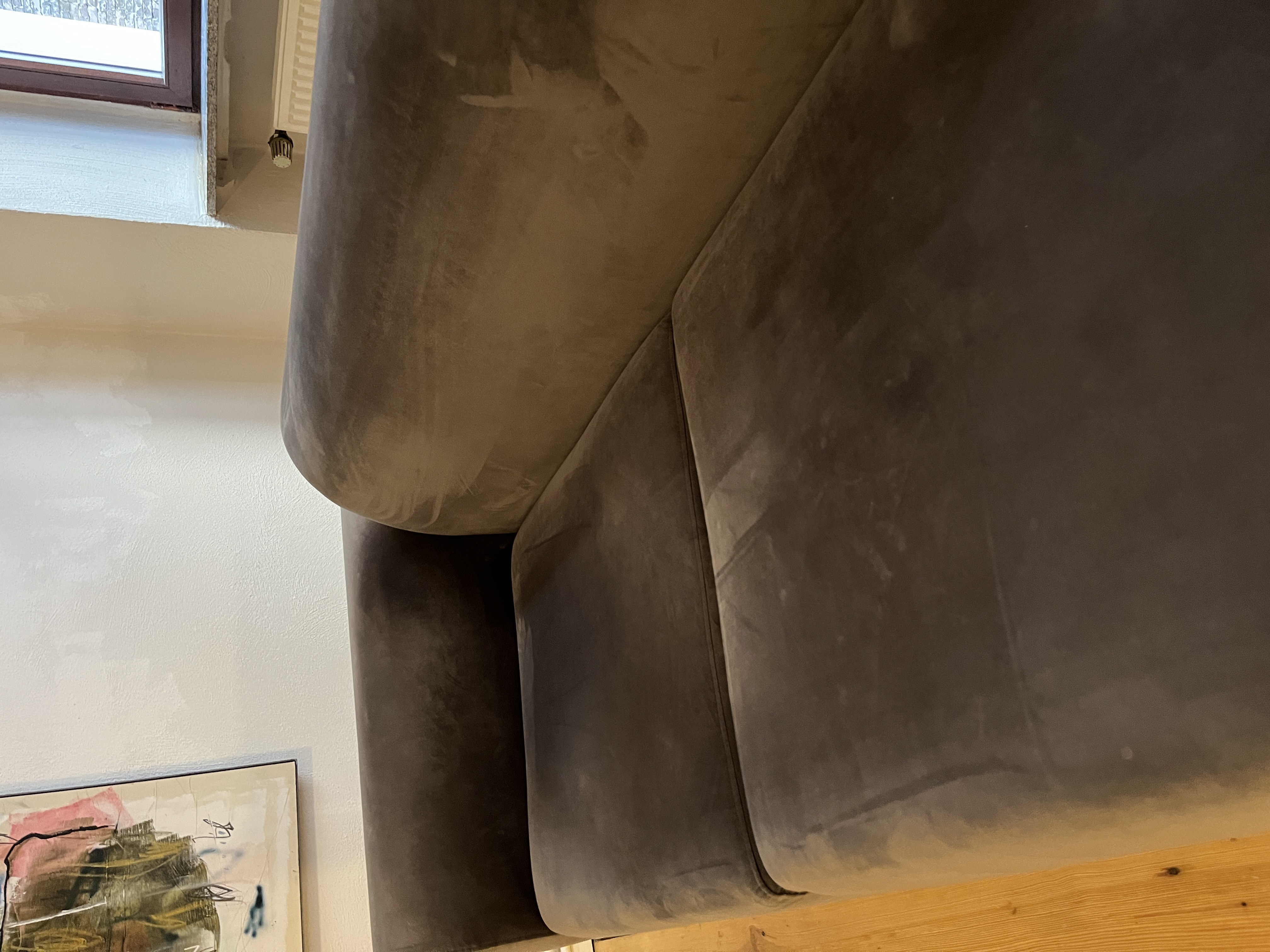 Hannah Sofa 2,5-Sitzer Velour Grey