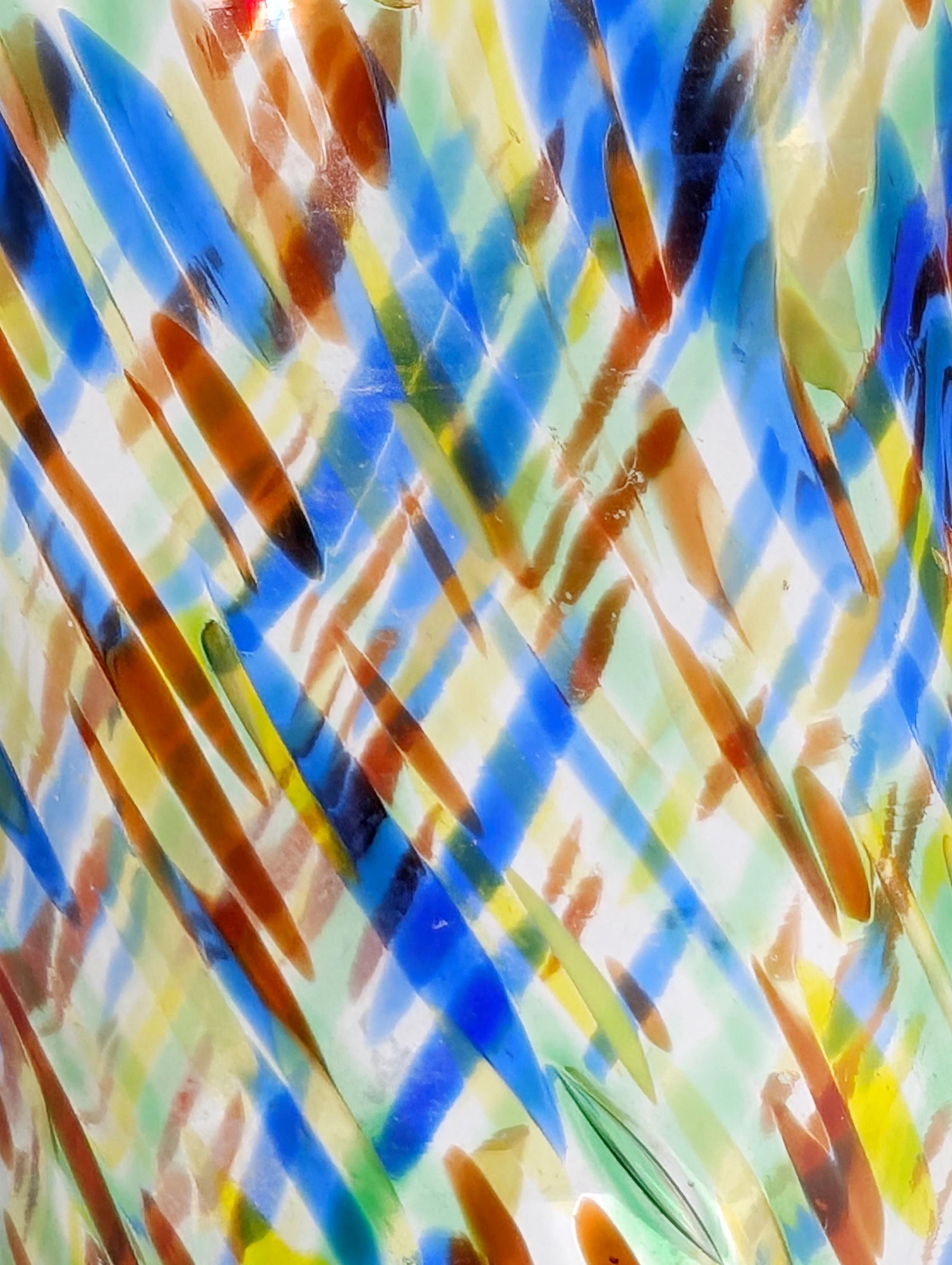 Vintage Vaso da fiori a coriandoli in vetro a spruzzo