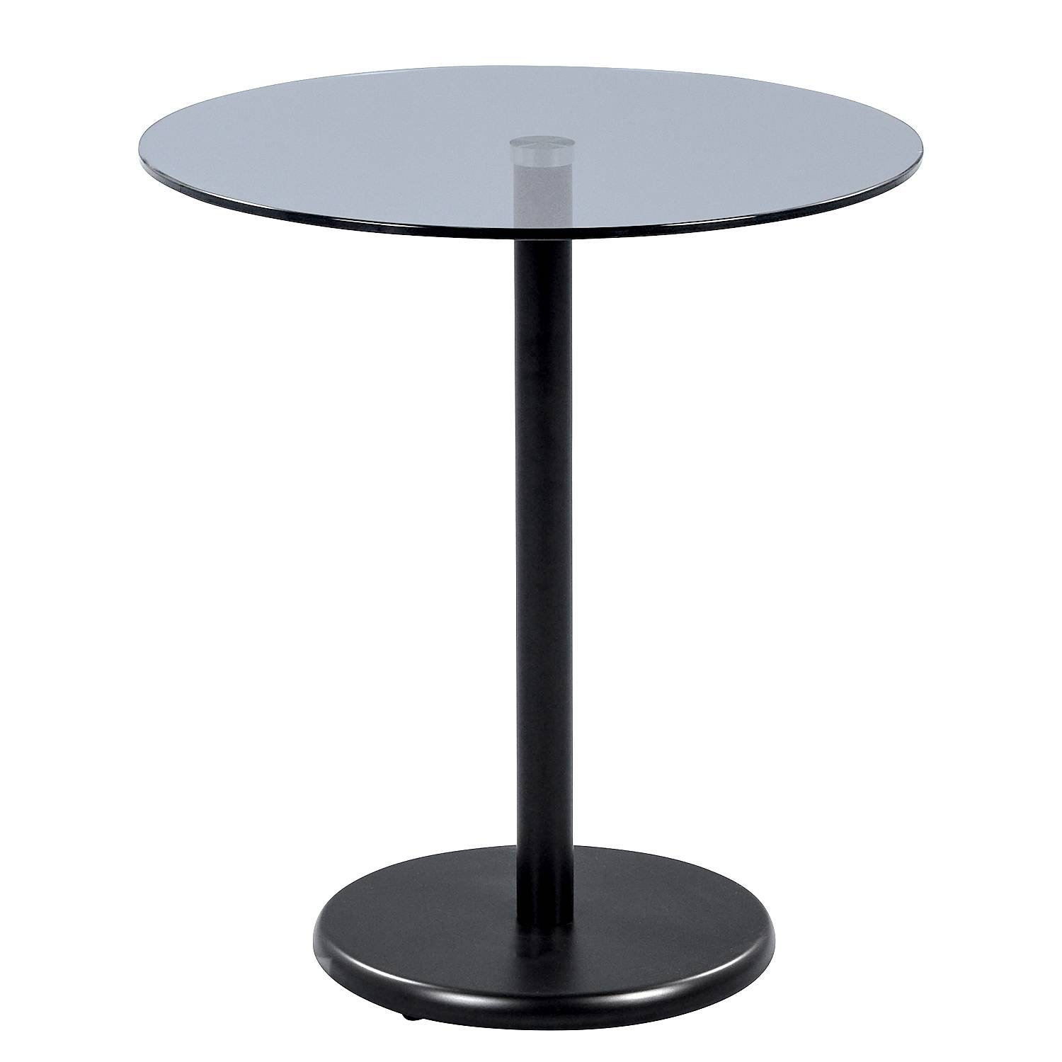 Billiere Beistelltisch Glas Metall Schwarz 50cm