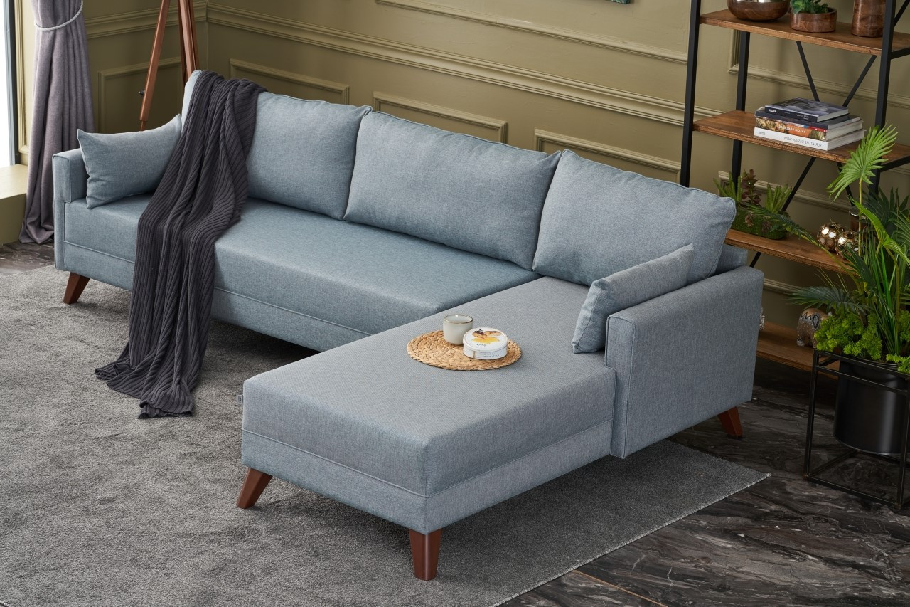 Bella Sofa Récamiere Rechts Blau