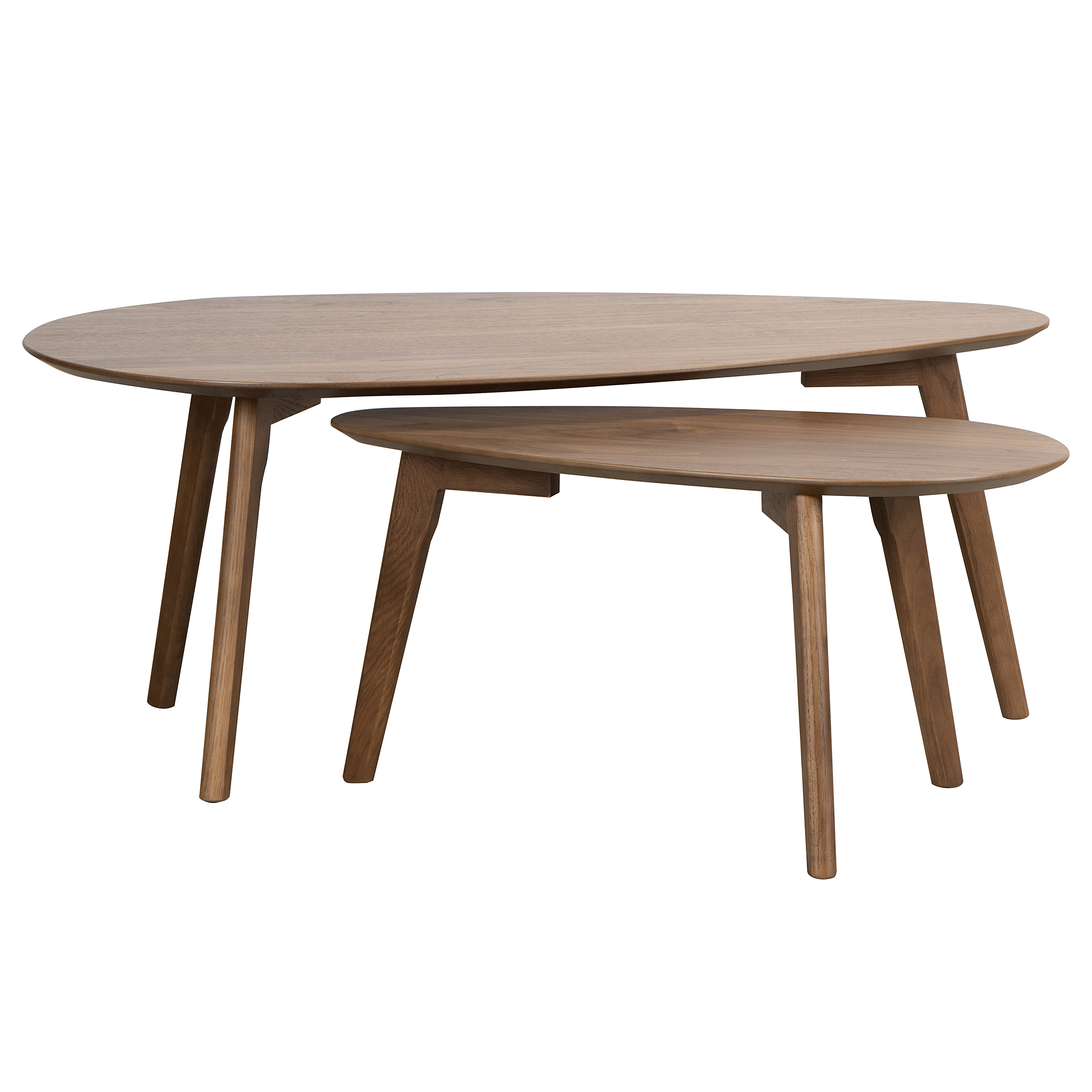 Kazin Couchtisch-Set 2er-Set Walnuss