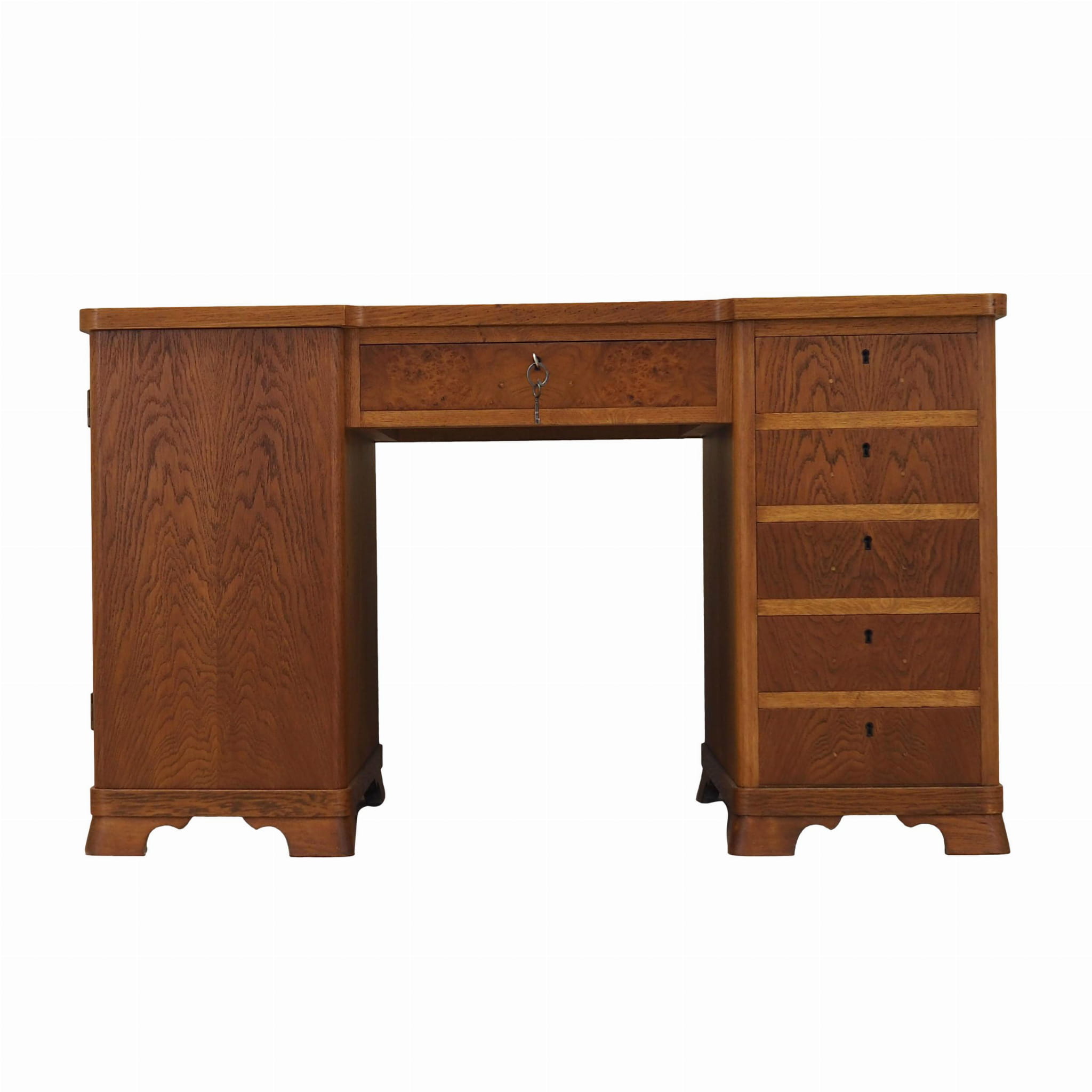 Vintage desk wood brown 1960s