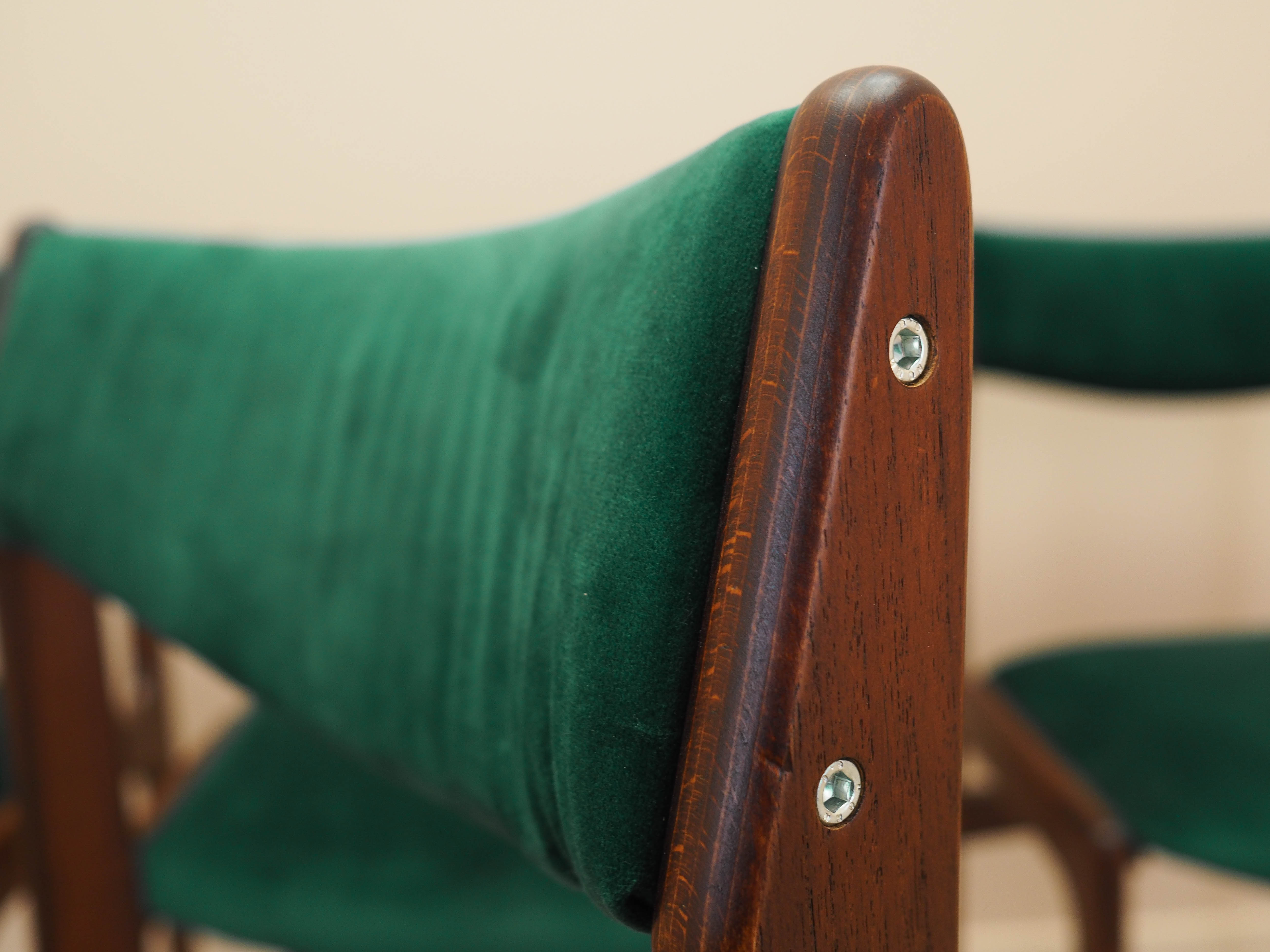 Teakwood chairs 6x Green