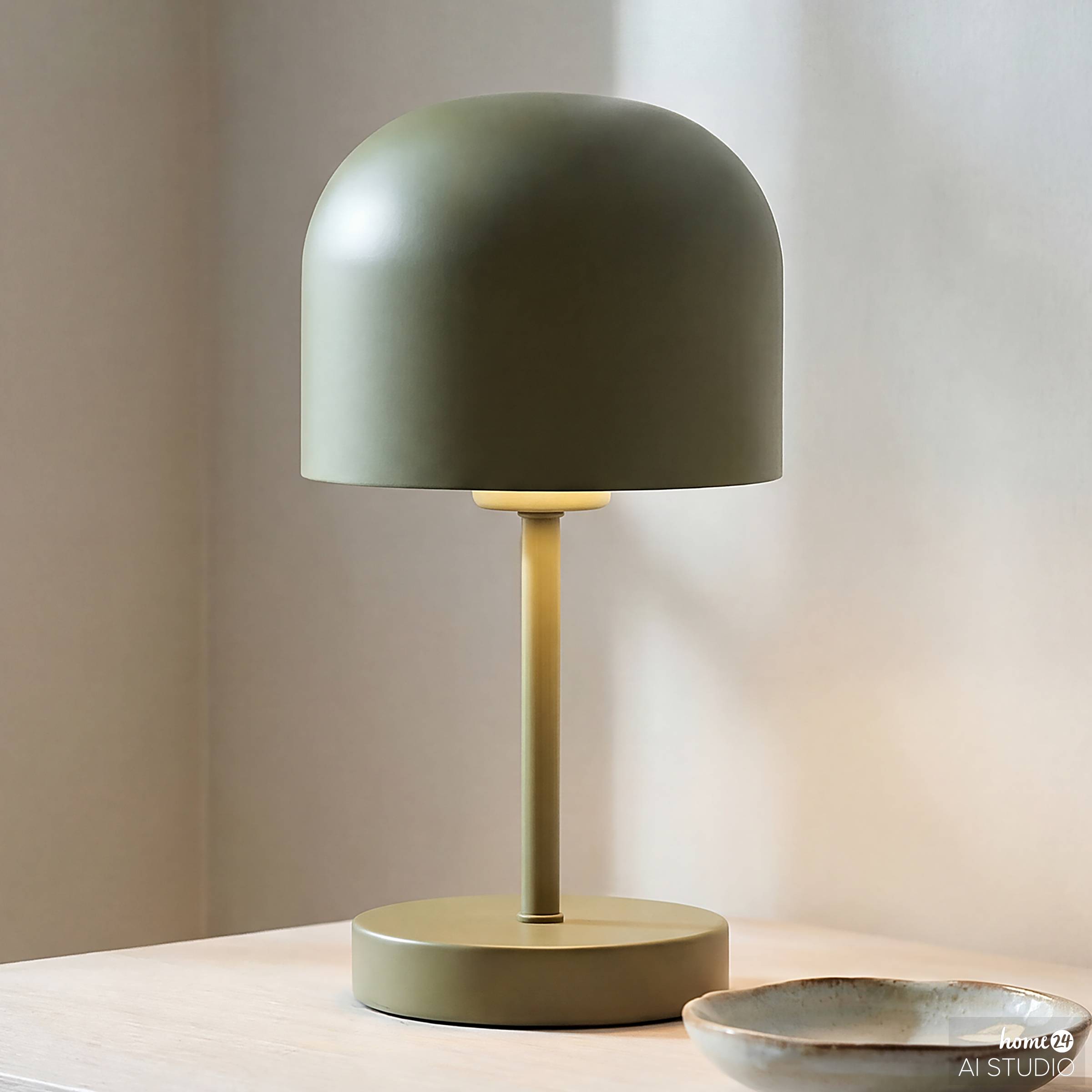 Brev Akku-Tischleuchte Dimmbar Grün