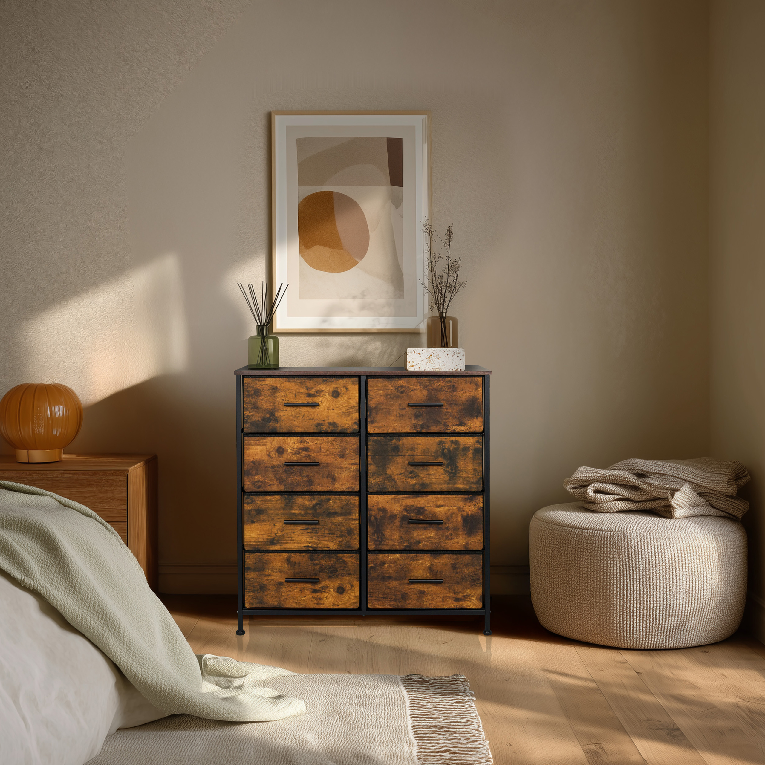 RAGALA LIGHT Wood veneer chest of drawers