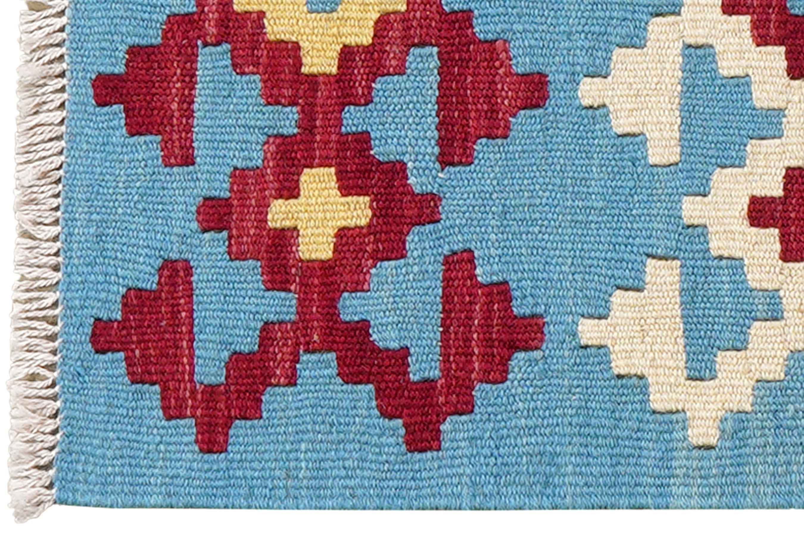 Kilim Gashgai Teppich Wolle Blau