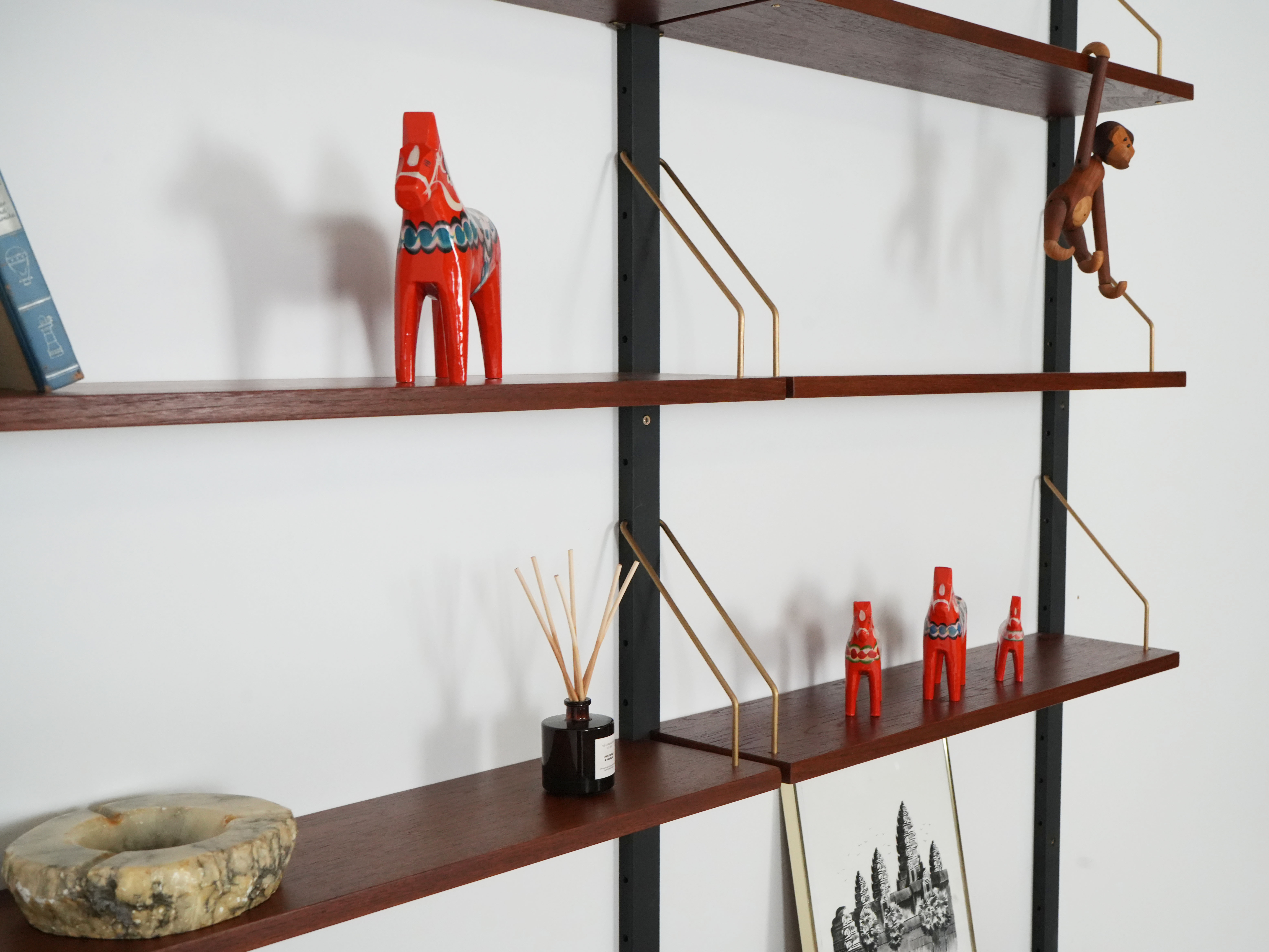 System-Bücherregal Teakholz 1960er Jahre
