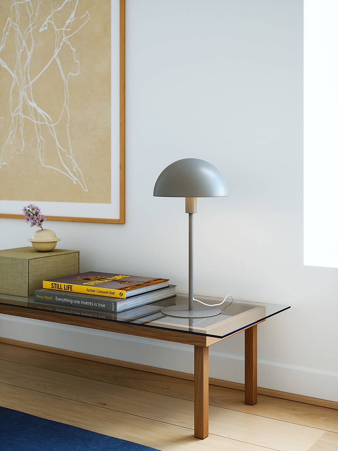 Ellen Tischlampe Aluminium Taupe 1-flammig