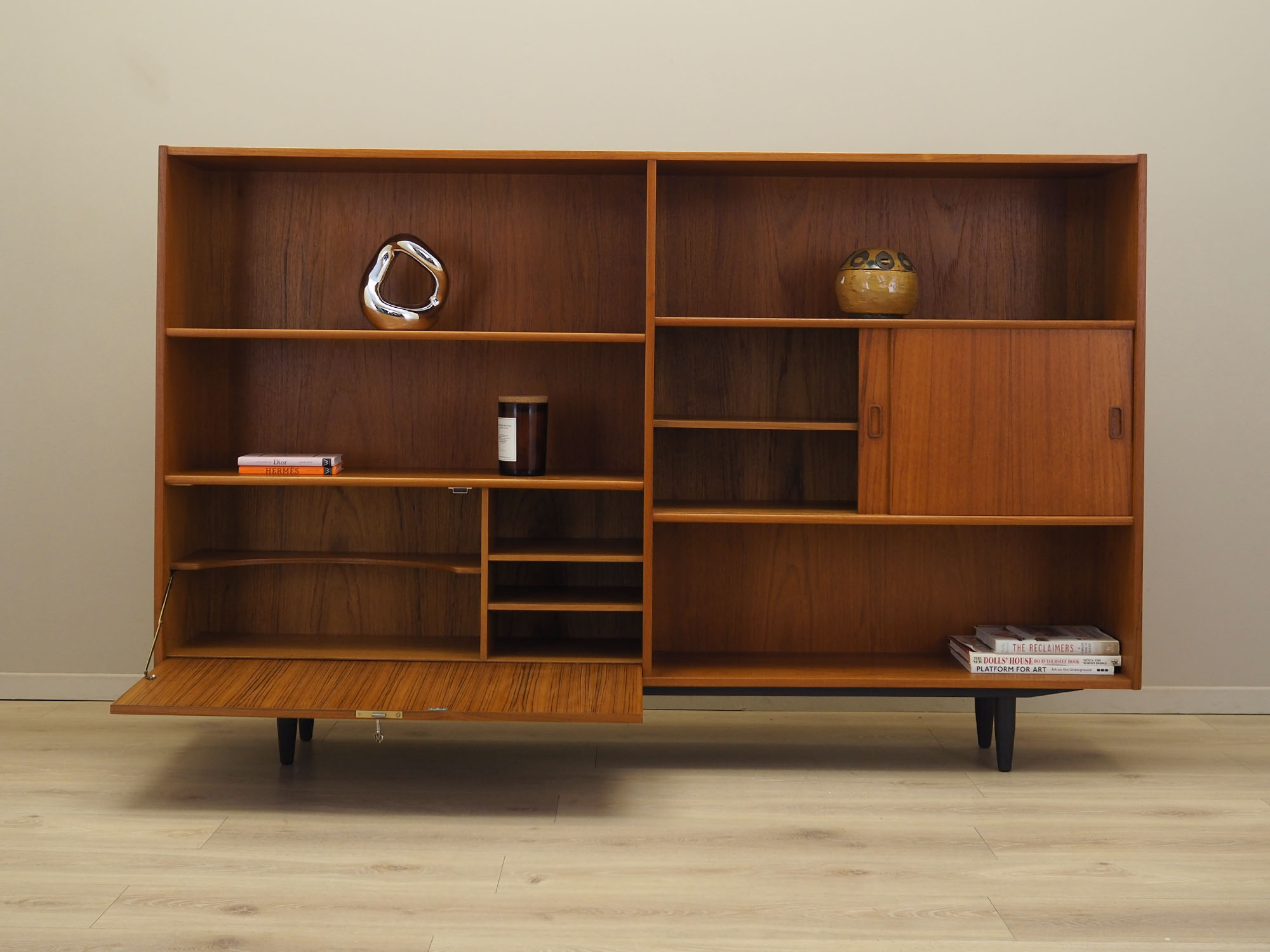 Bücherregal Teakholz 1960er Jahre
