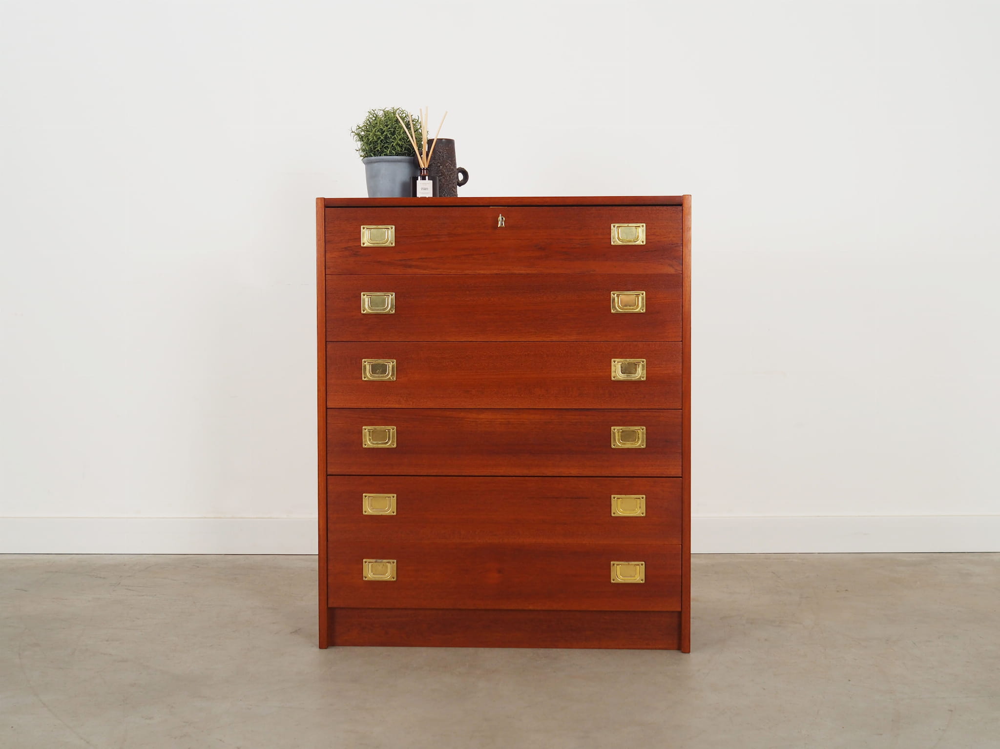 Vintage Chest of Drawers Teak Wood Brown 1960s
