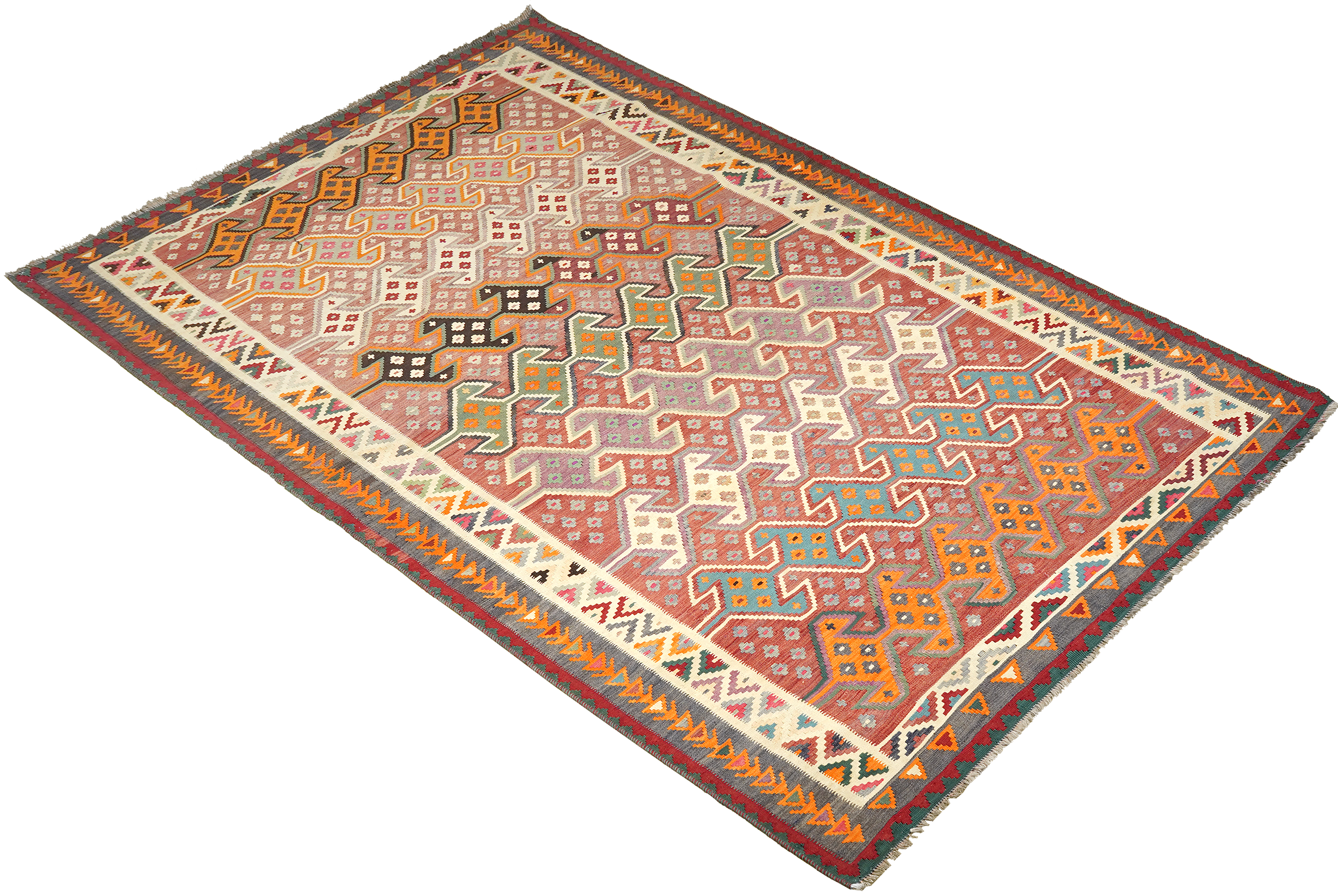 Kilim Gashgai Teppich Mehrfarbig