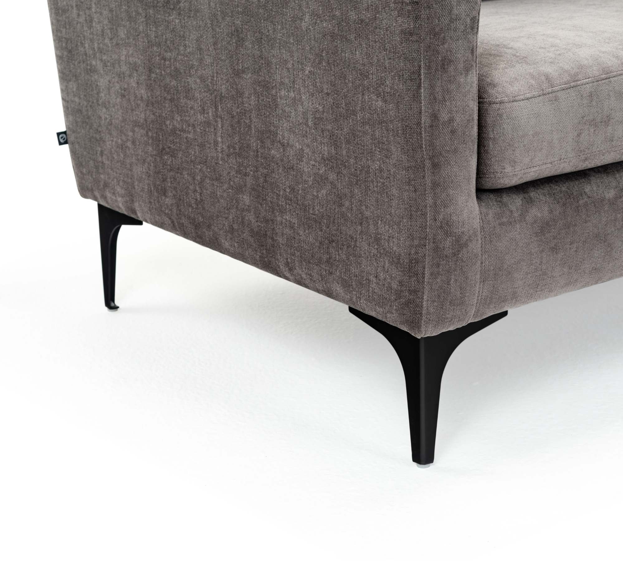 Großes Astha Sofa Récamiere Rechts Danny Steel Grey