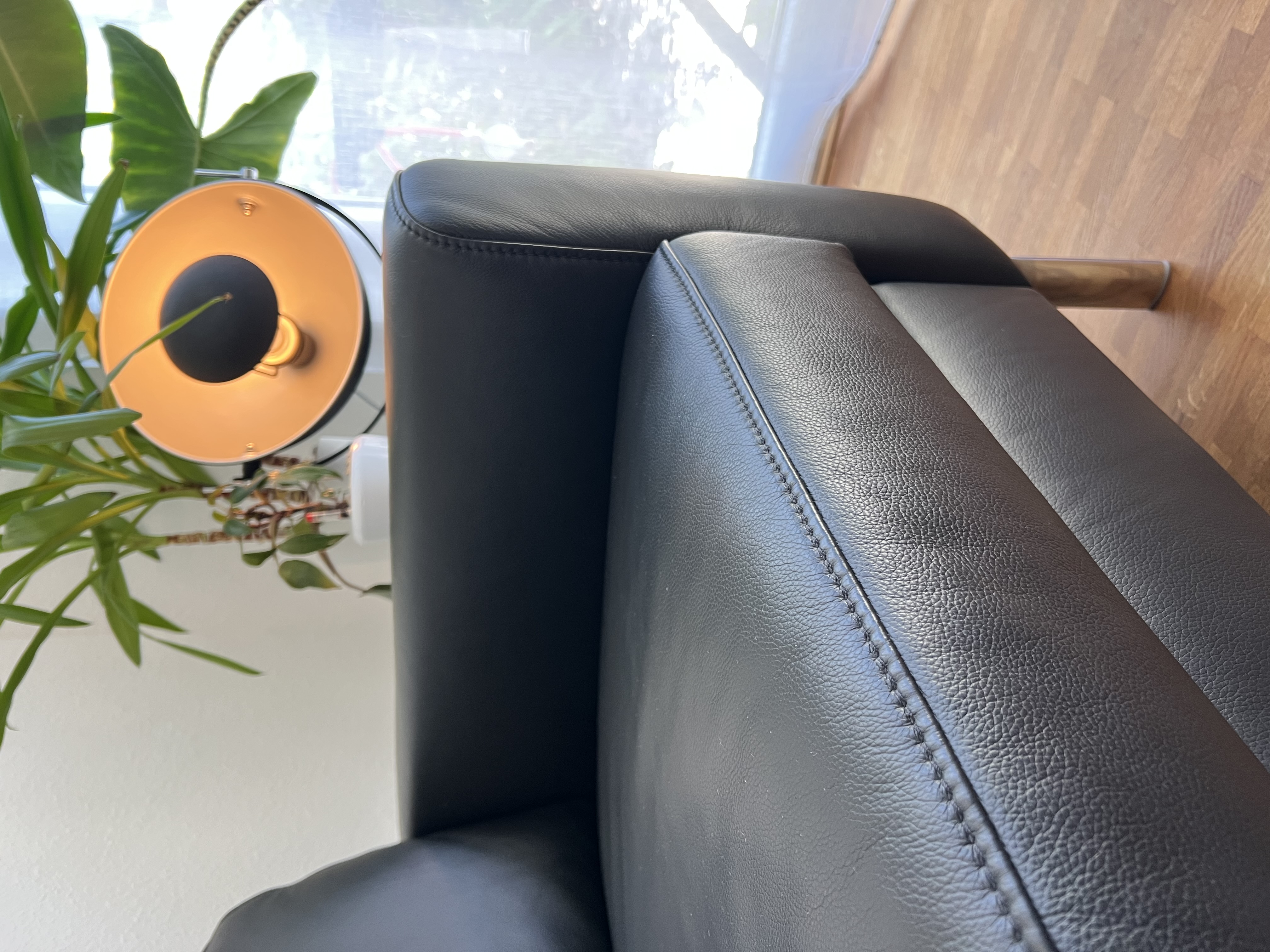 Alexx 2-Sitzer Sofa Leder Schwarz