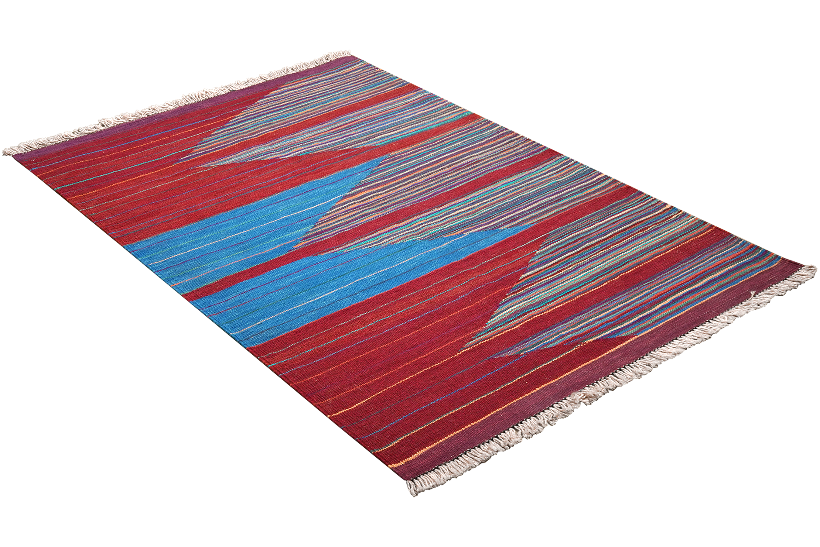 Kilim Gashgai Teppich Rot Blau