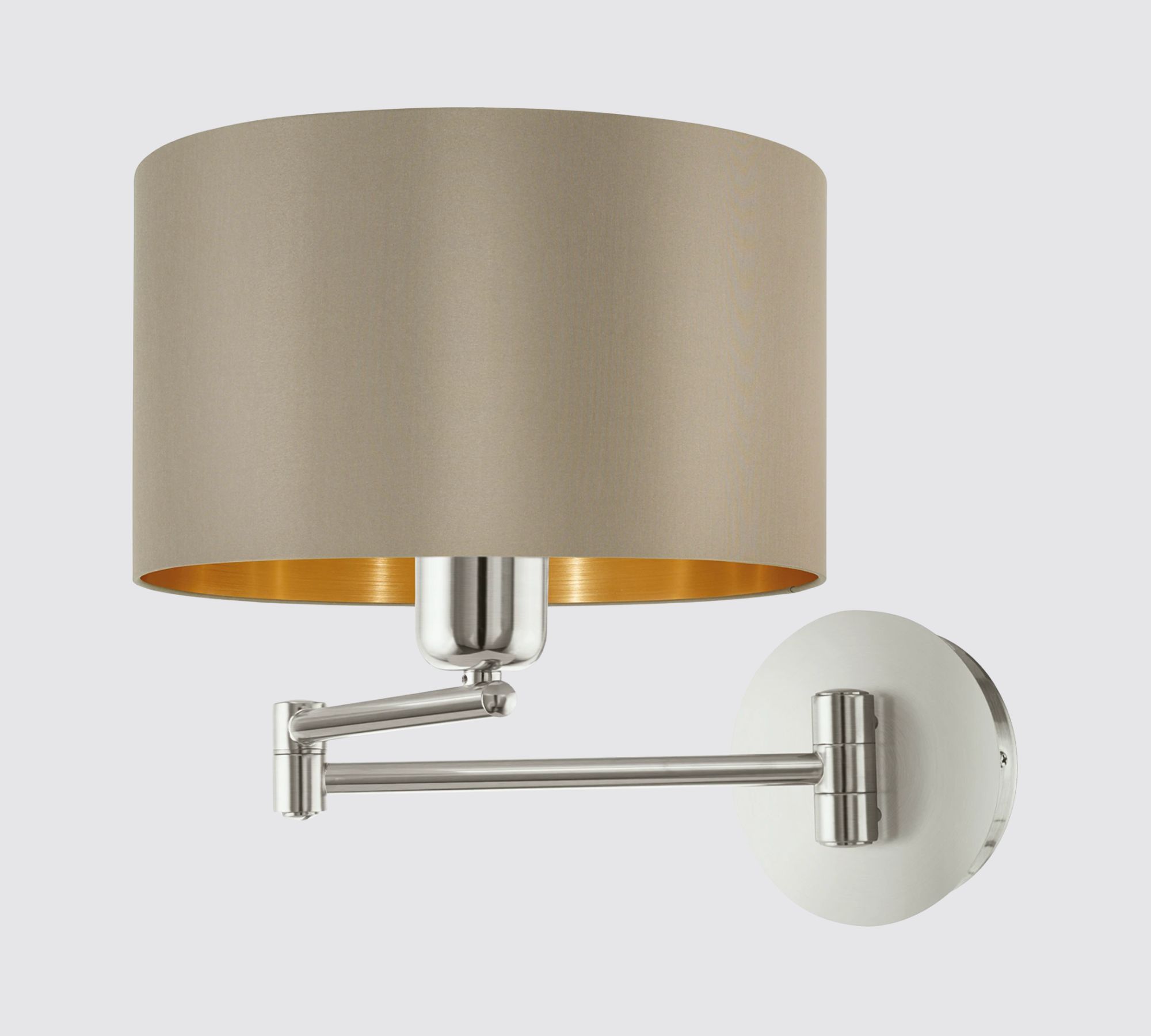 Wall lamp mixed fabric steel 1-light