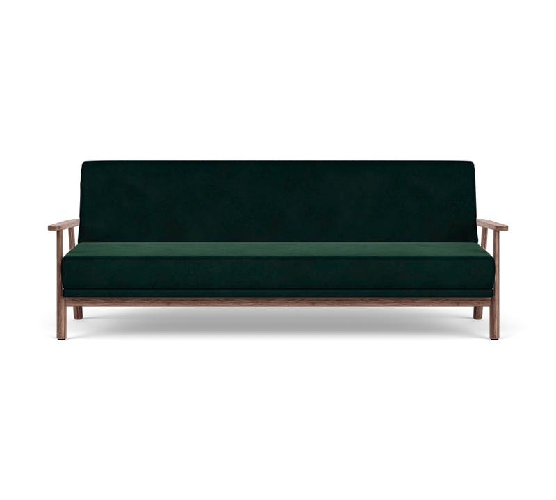 Archie Schlafsofa Velour Lux Dark Green