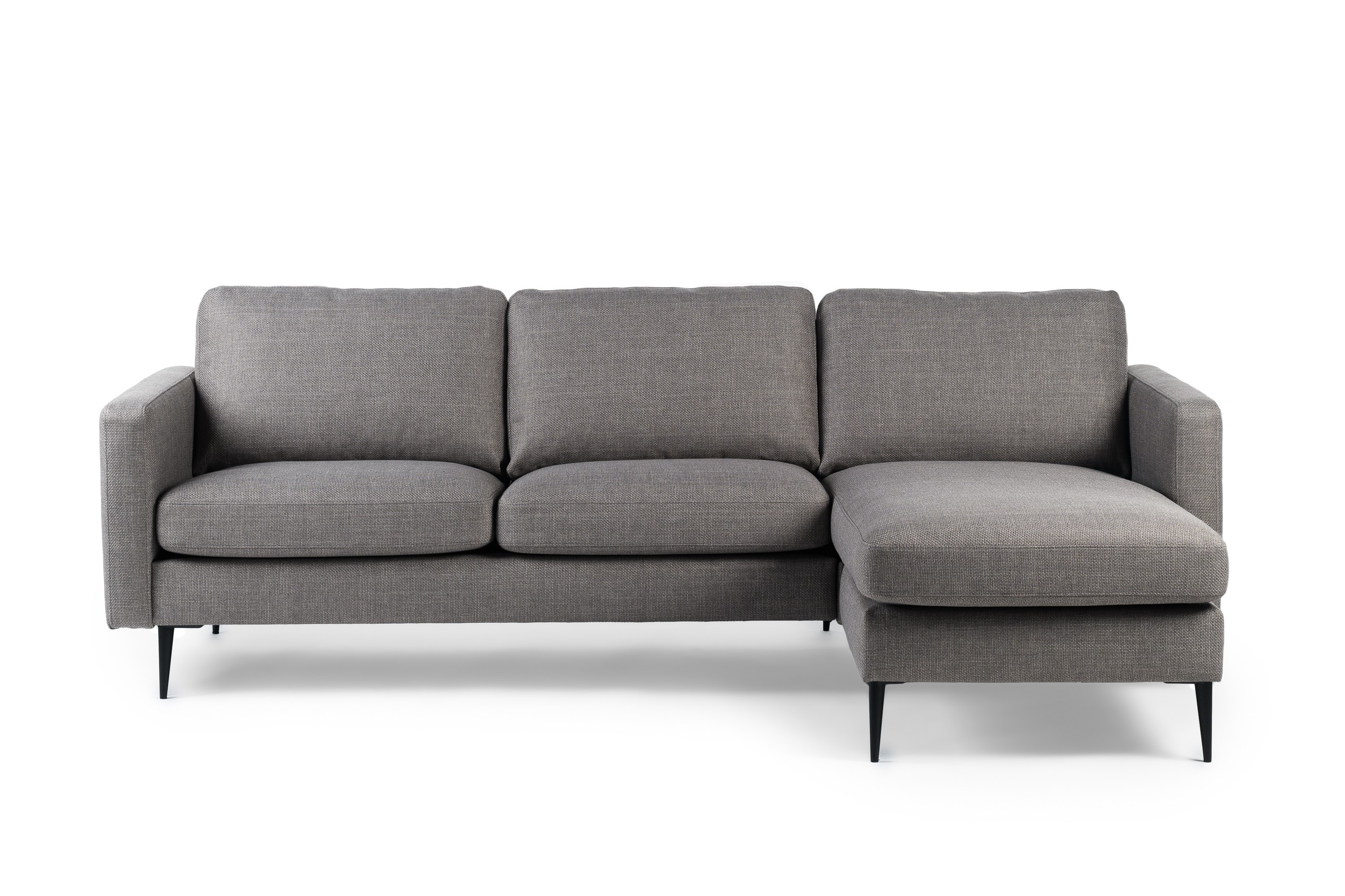 Divano 3 Posti Chaiselongue Sinistra Destra Woven Grigio
