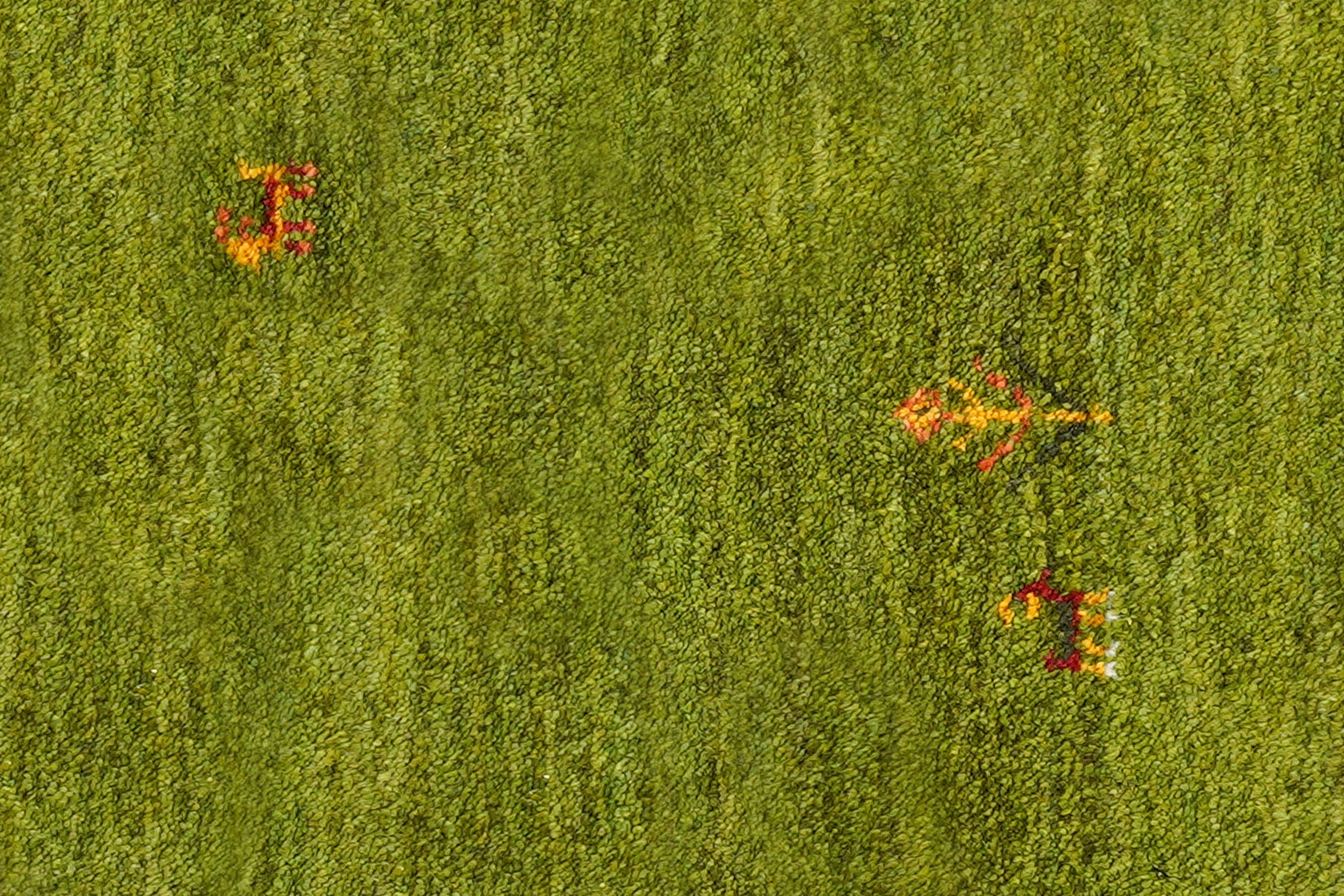 Rizbaf Gabbeh Carpet Wool Green