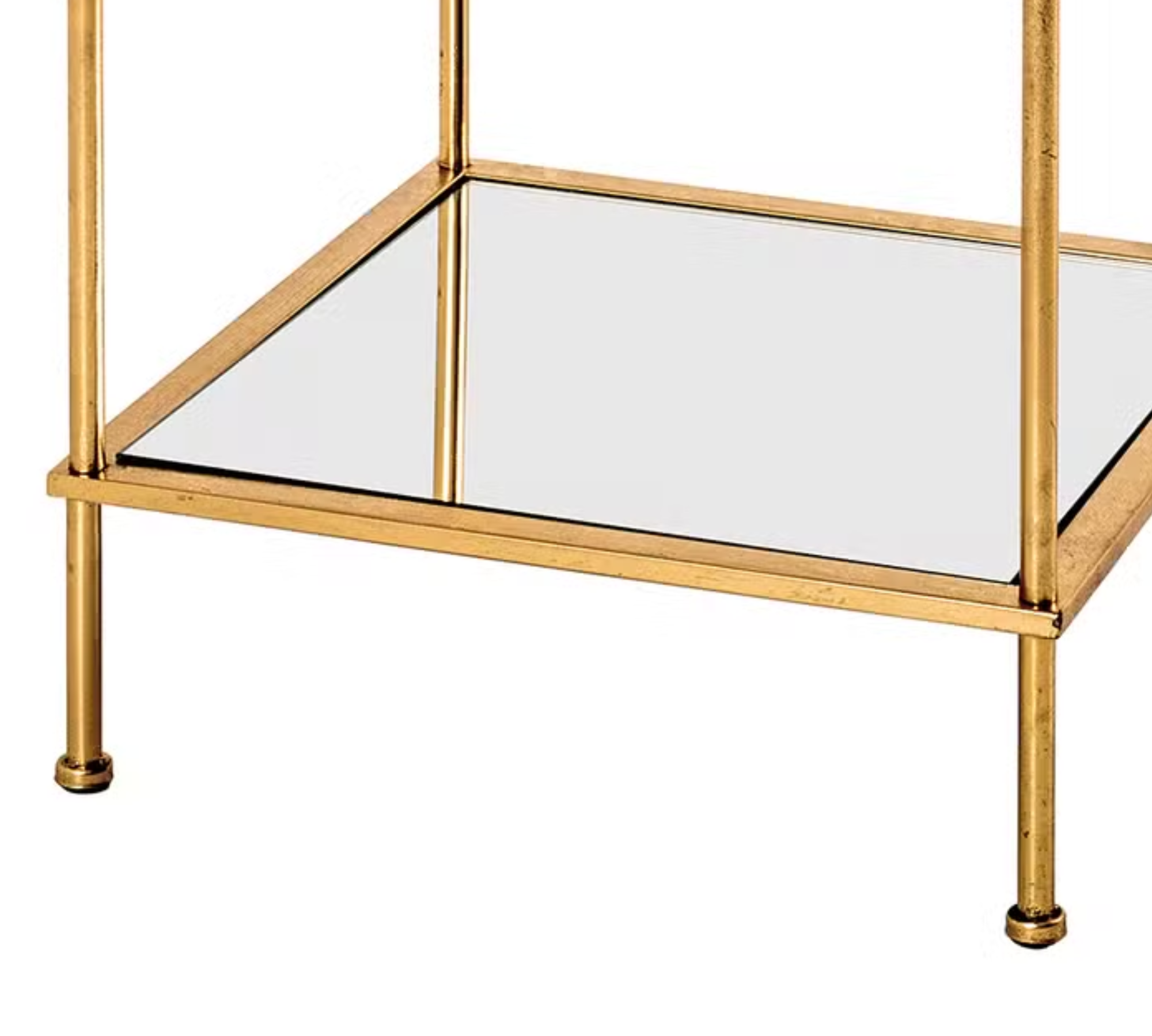 Beistelltisch Glas Metall Gold