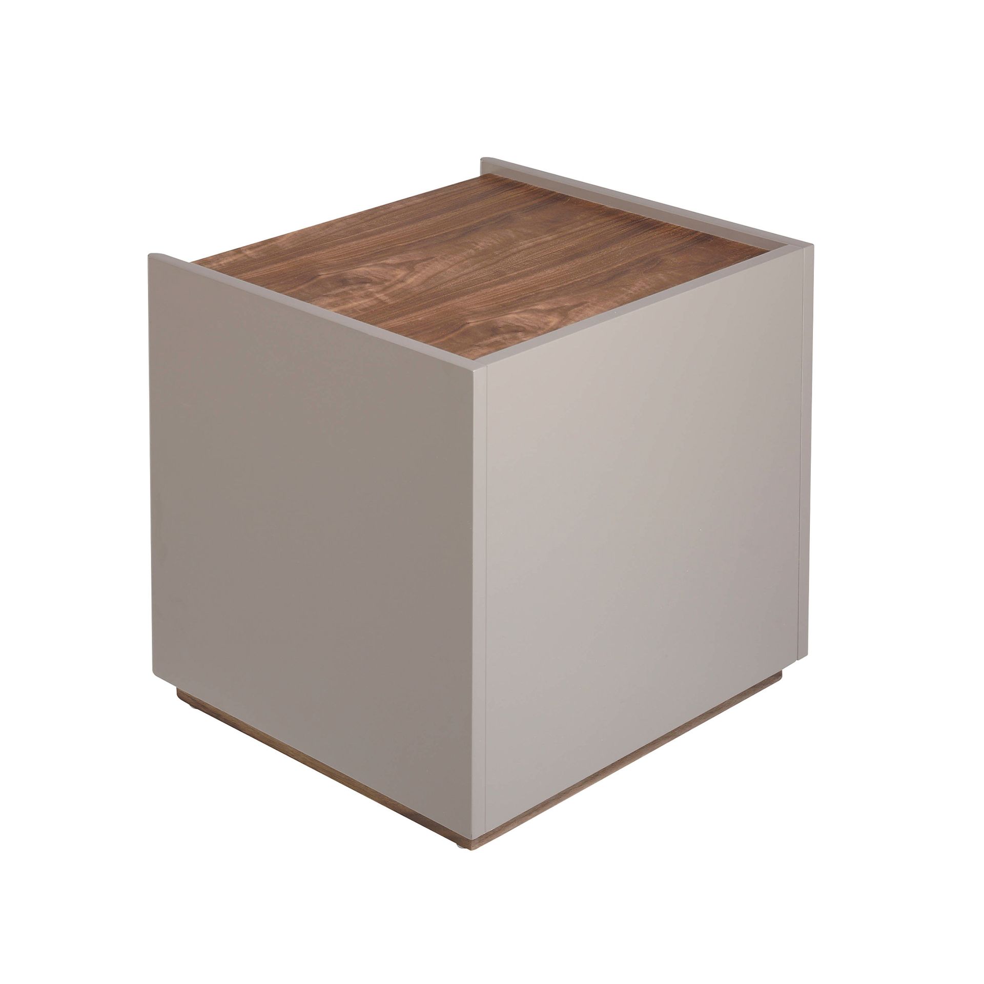 Beistelltisch Walnussfurnier Grau