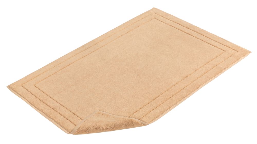 Badematte aus Baumwolle Beige Öko-Tex Standard 100