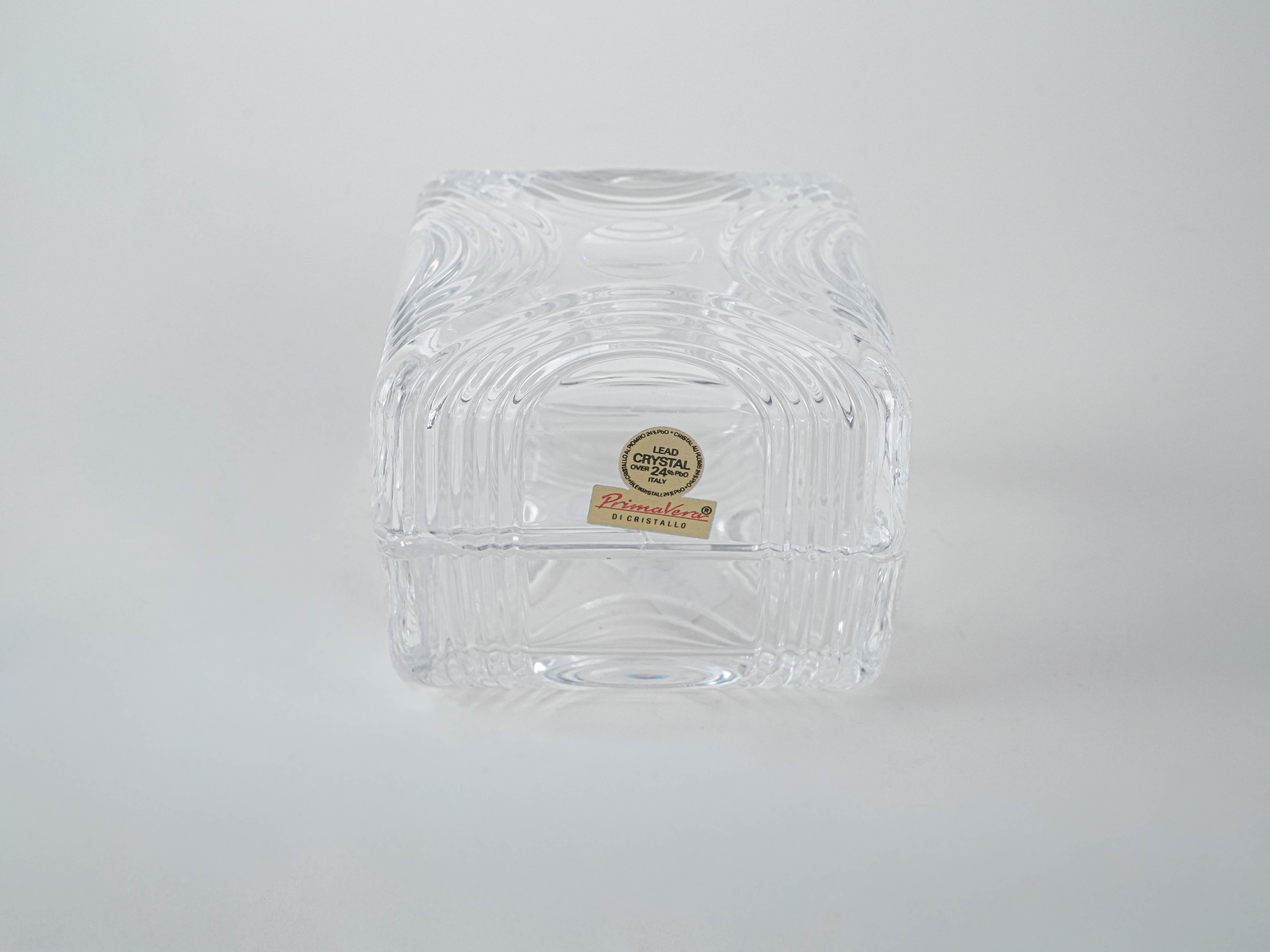 Crystal box lead glass transparent 1970s